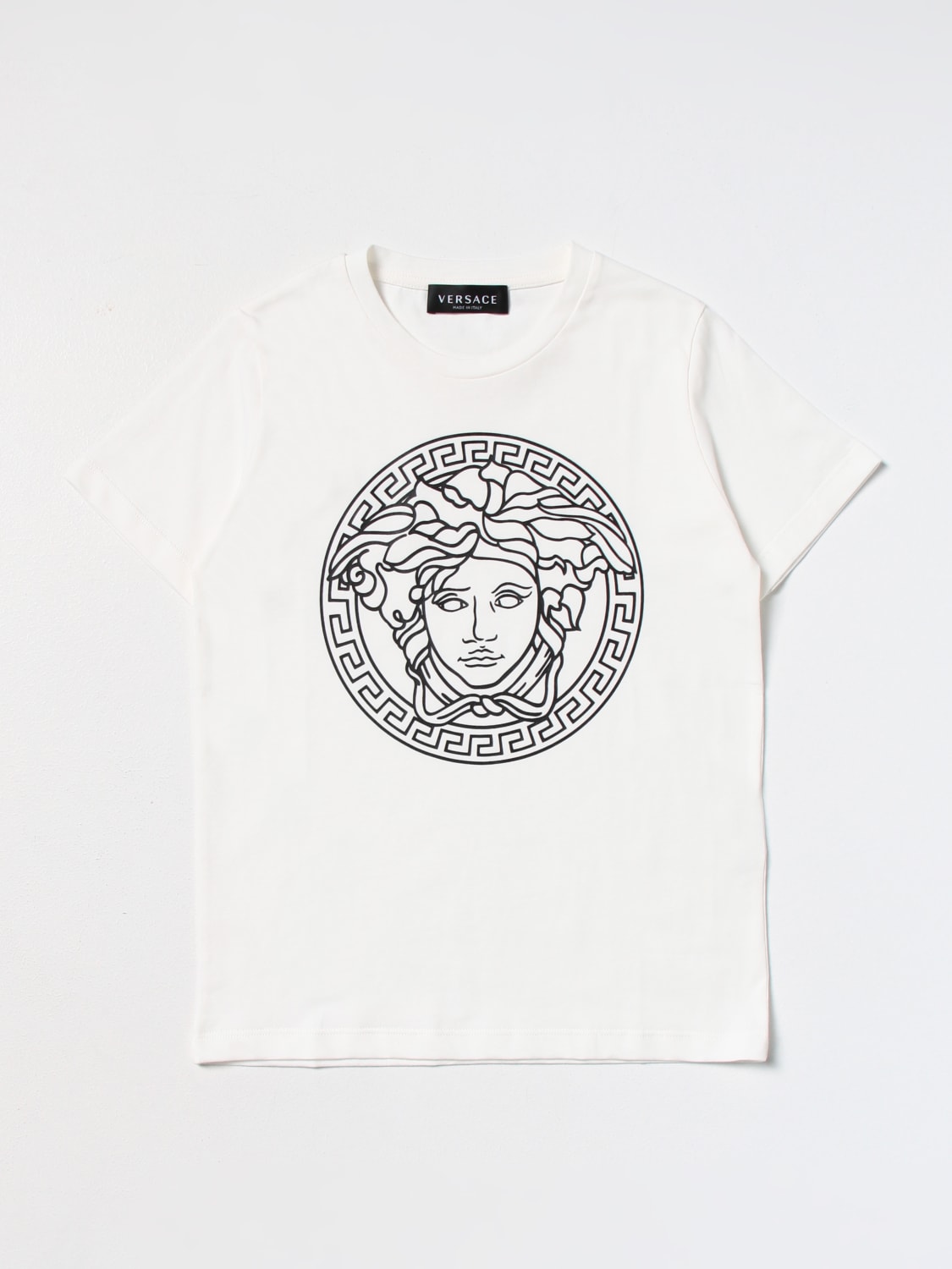 VERSACE CAMISETA: Camiseta niños Versace Young, Blanco - Img 1