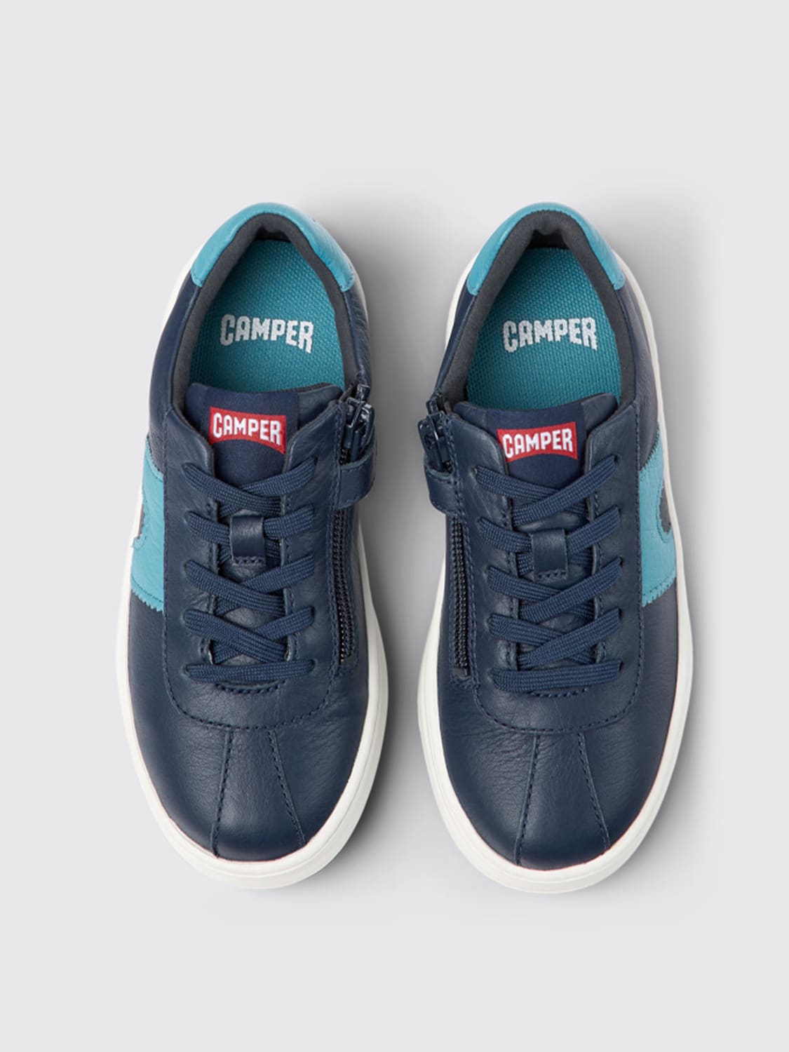 CAMPER SNEAKERS: Camper Runner sneakers in leather, Blue - Img 3