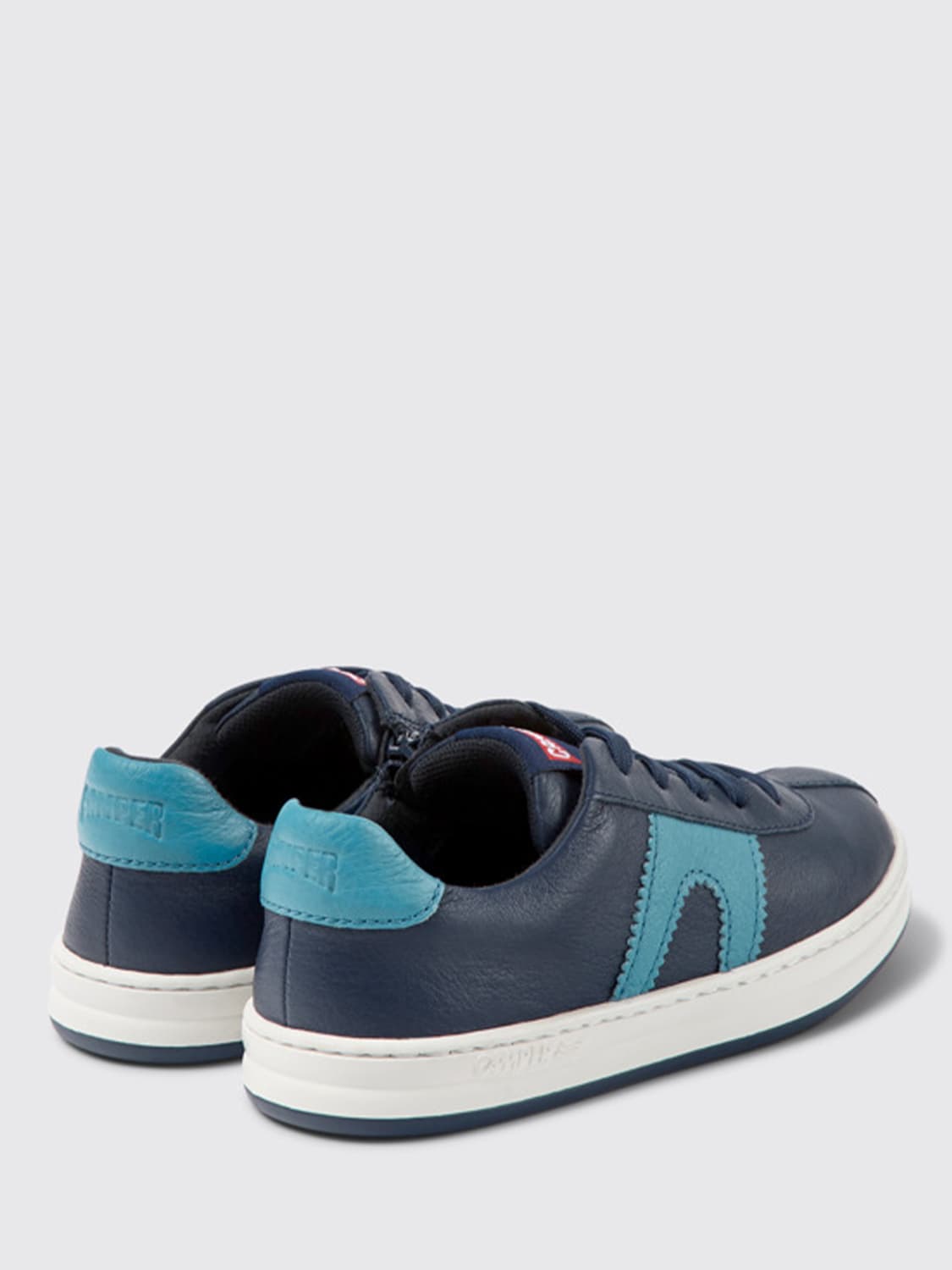 CAMPER SNEAKERS: Camper Runner sneakers in leather, Blue - Img 4