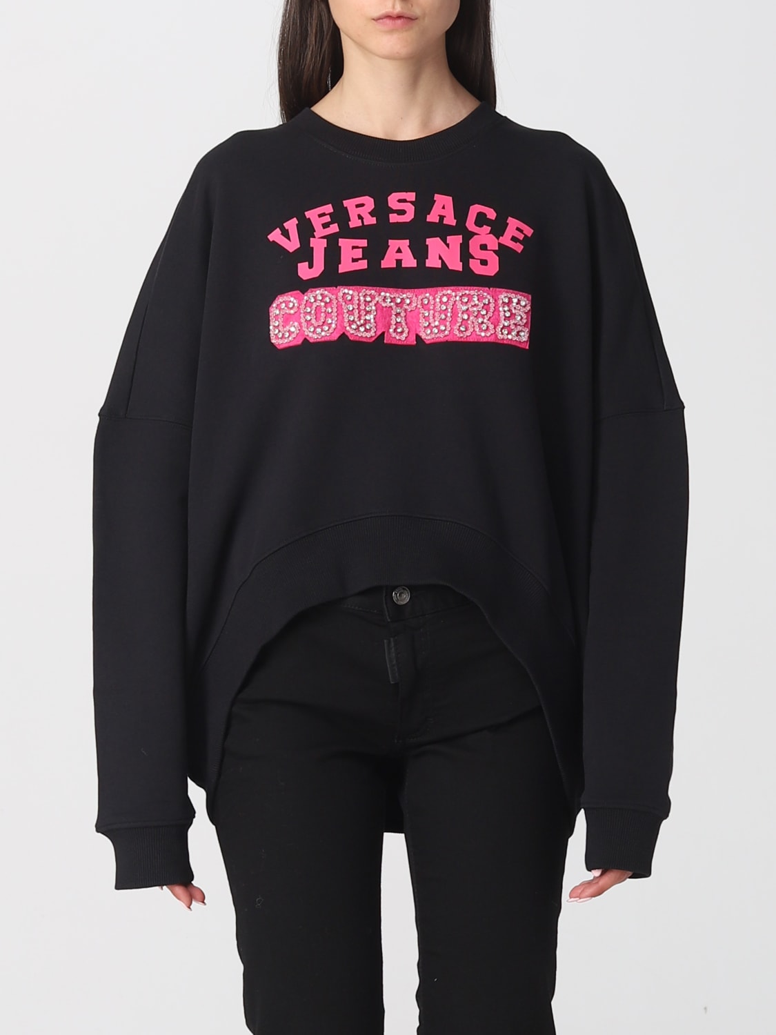 VERSACE JEANS COUTURE SUDADERA: Sudadera mujer Versace Jeans Couture, Negro - Img 1