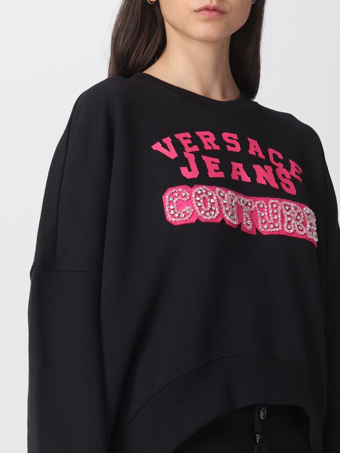 VERSACE JEANS COUTURE SUDADERA: Sudadera mujer Versace Jeans Couture, Negro - Img 3