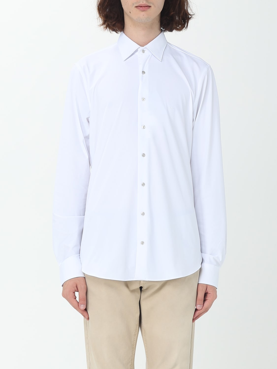 MICHAEL KORS SHIRT: Michael Kors shirt in stretch cotton, White - Img 1