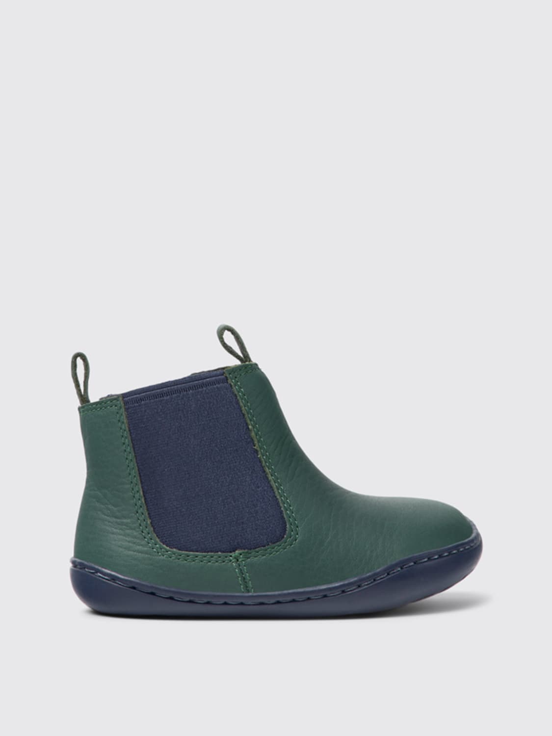 CAMPER SHOES: Camper Peu leather ankle boots, Green - Img 1