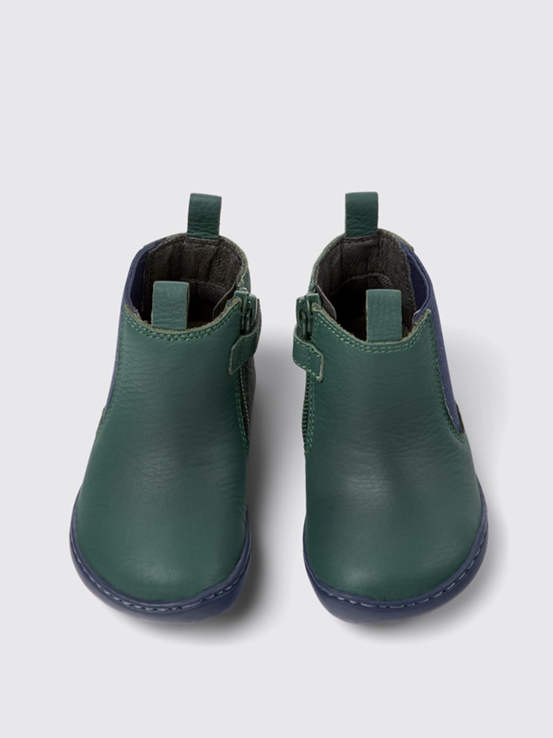 CAMPER SHOES: Camper Peu leather ankle boots, Green - Img 3