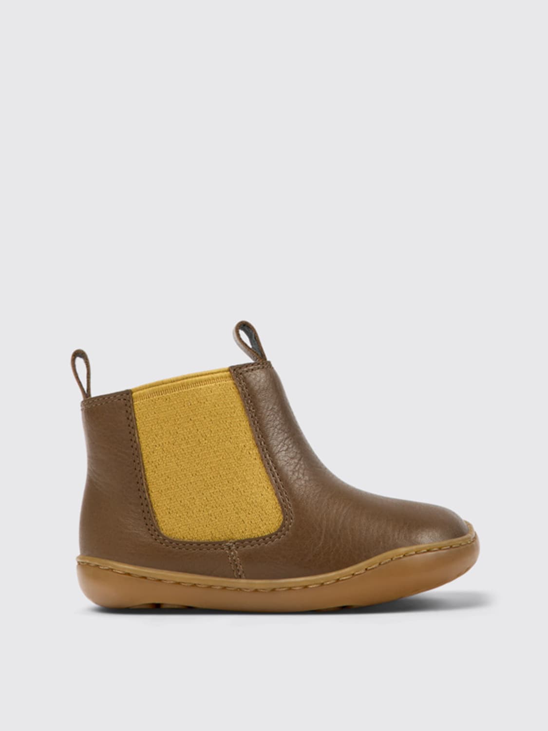 CAMPER SHOES: Camper Peu leather ankle boots, Brown - Img 1