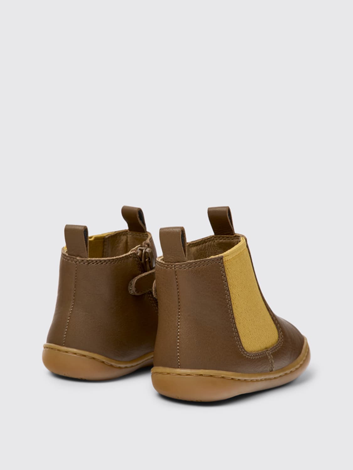 CAMPER SHOES: Camper Peu leather ankle boots, Brown - Img 4