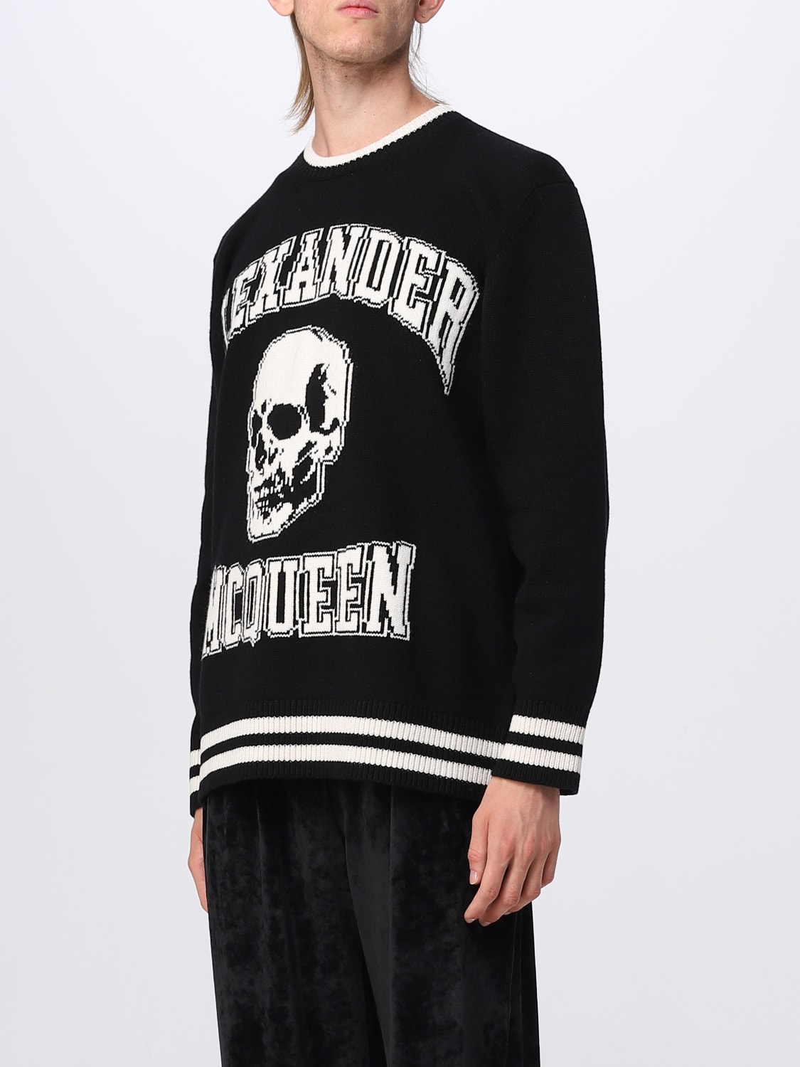 McQueen Outlet: sweater in wool and cashmere blend with