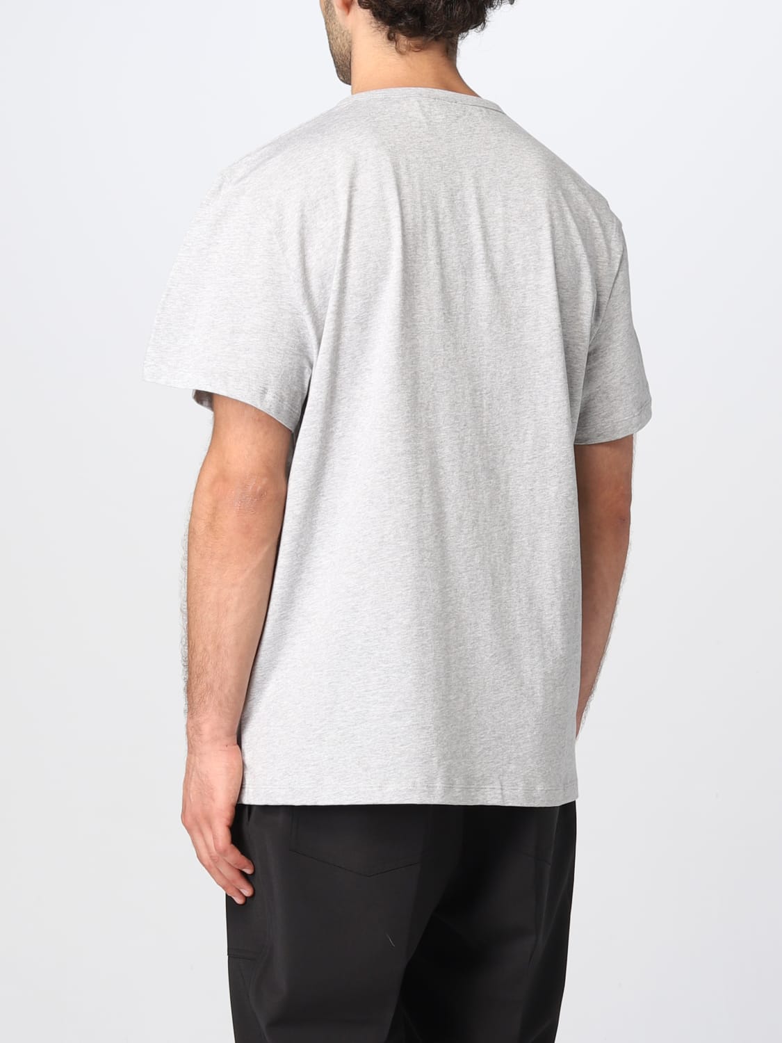 ALEXANDER MCQUEEN T-SHIRT: T-shirt Alexander McQueen in cotone con ricamo logo, Grigio - Img 3