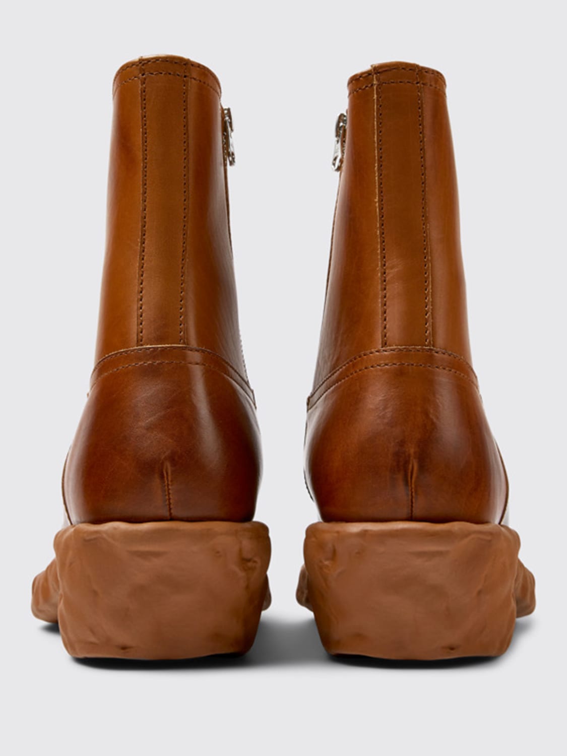 CAMPER BOOTS: Camper Venga leather ankle boots, Brown - Img 4