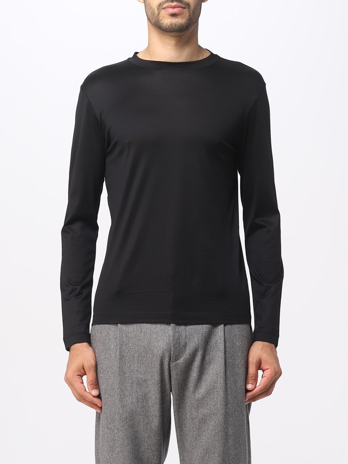 Giglio T-shirt Emporio Armani in lyocell e cotone
