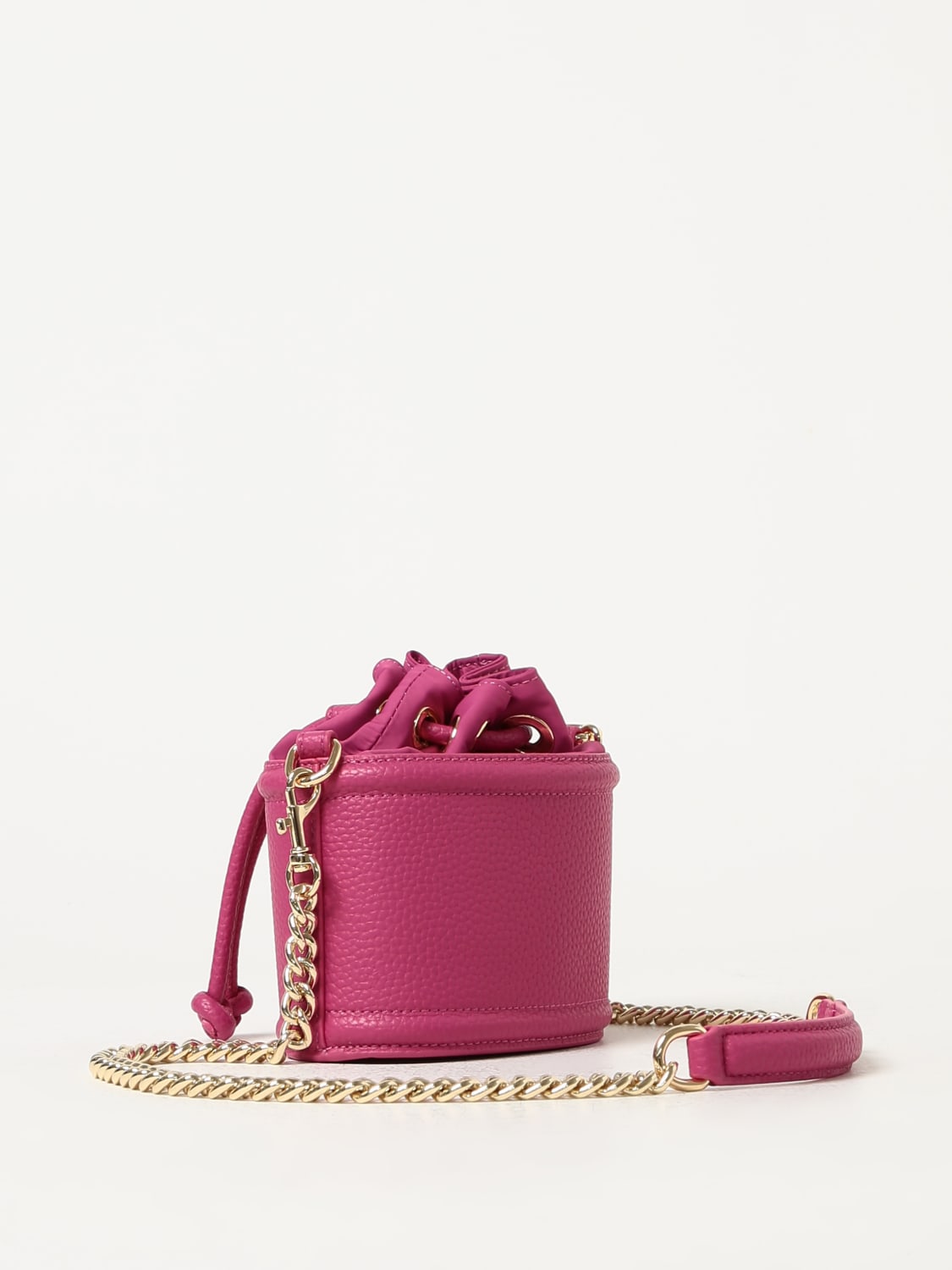 VERSACE JEANS COUTURE MINI BAG: Versace Jeans Couture bag in grained synthetic leather, Fuchsia - Img 2