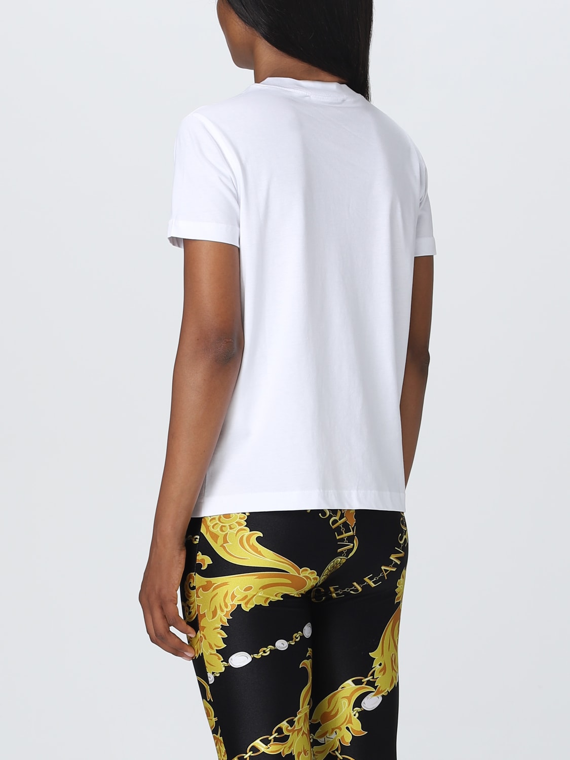 VERSACE JEANS COUTURE T-SHIRT: Versace Jeans Couture cotton t-shirt, White - Img 2