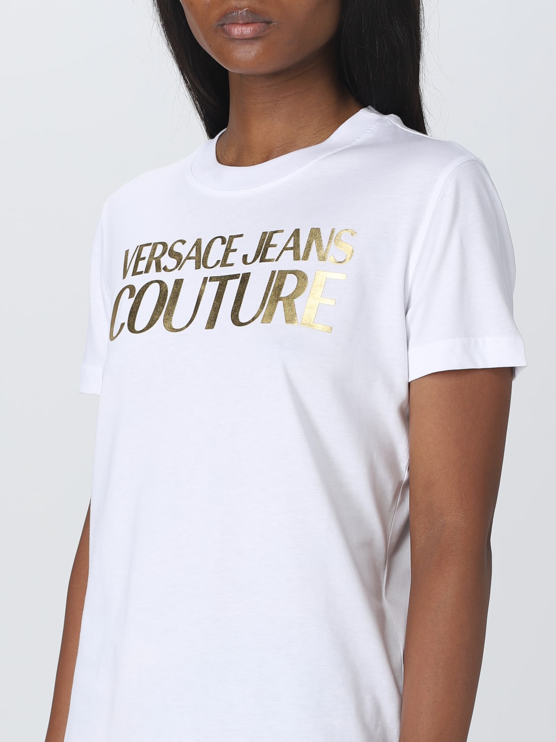 VERSACE JEANS COUTURE T-SHIRT: Versace Jeans Couture cotton t-shirt, White - Img 3