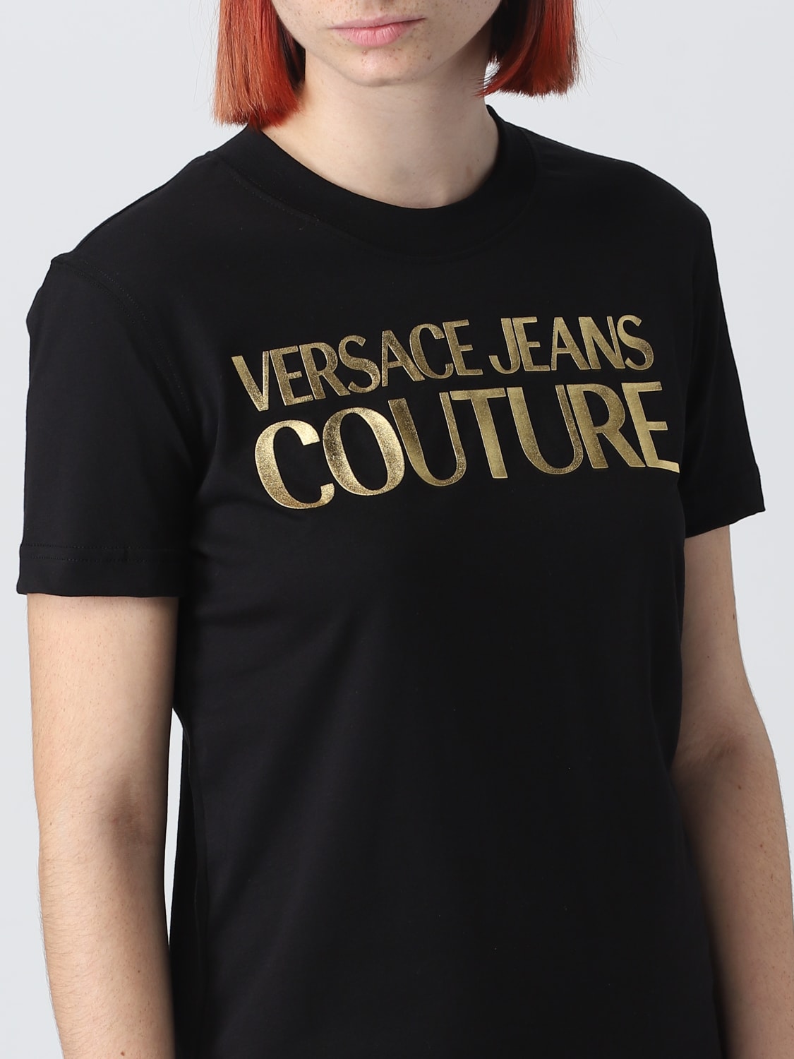 VERSACE JEANS COUTURE T-SHIRT: T-shirt femme Versace Jeans Couture, Noir - Img 3