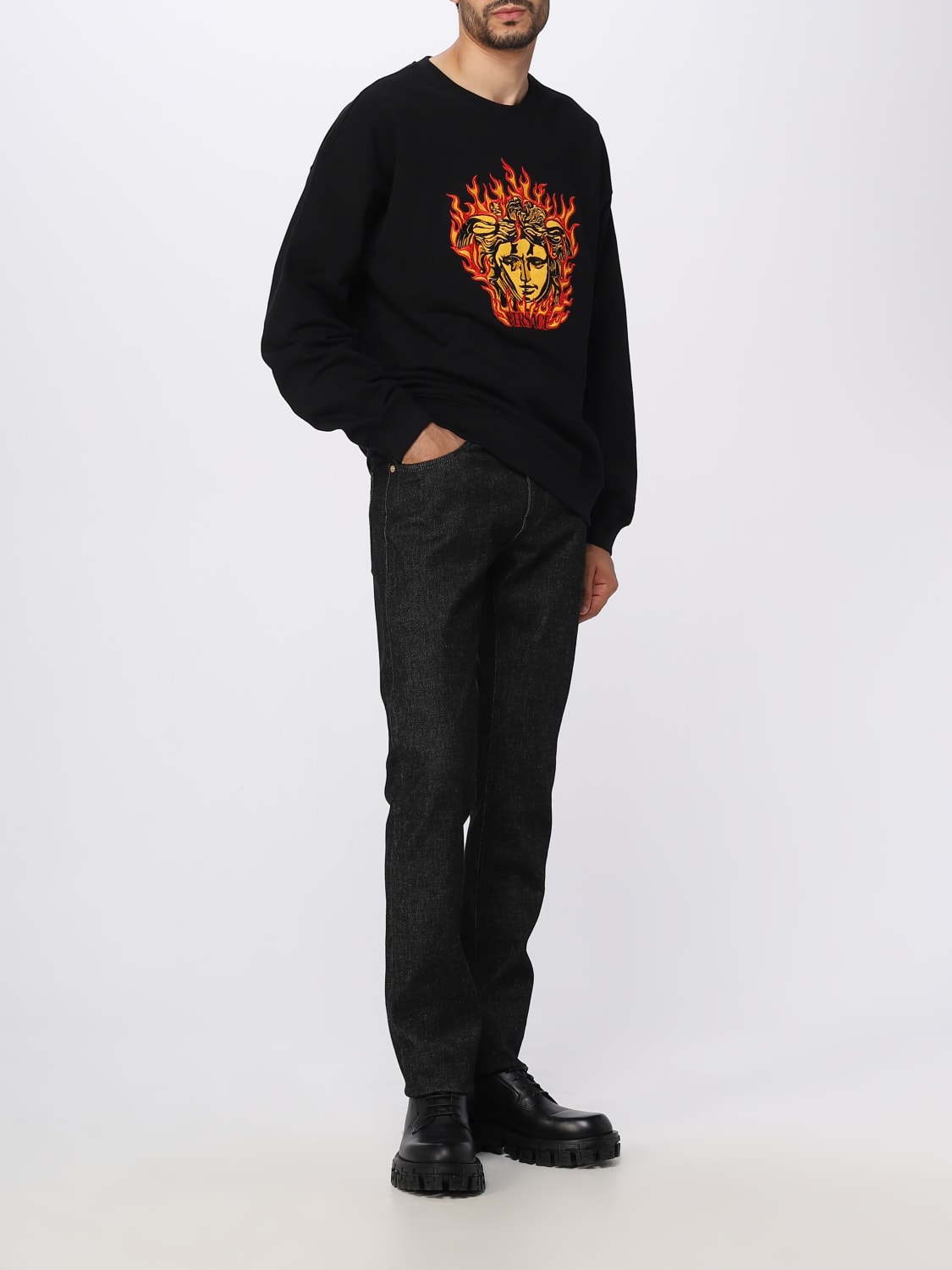 VERSACE SWEATSHIRT: Sweatshirt homme Versace, Noir - Img 2