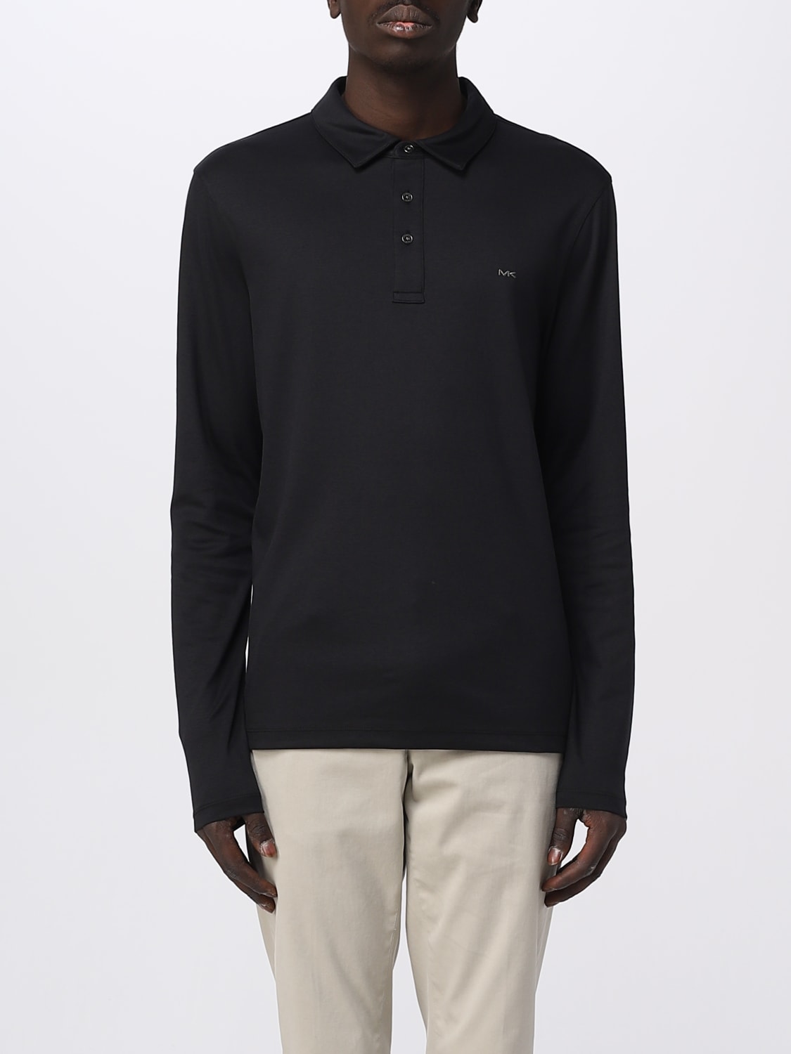MICHAEL KORS POLO SHIRT: Michael Kors polo shirt in cotton, Black - Img 1