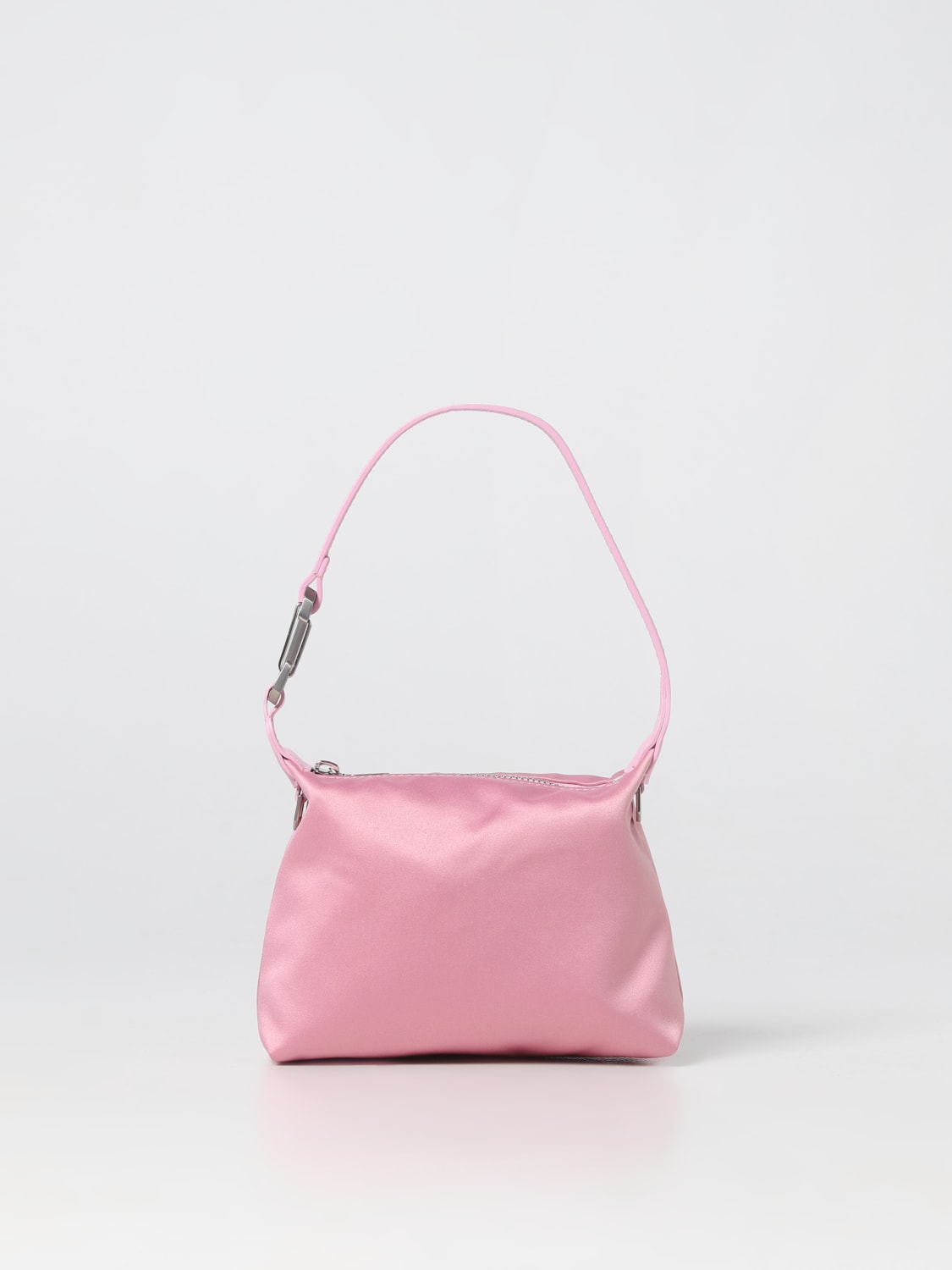 EERA BORSA MINI: Borsa Moon Eéra in raso e pelle, Rosa - Img 1