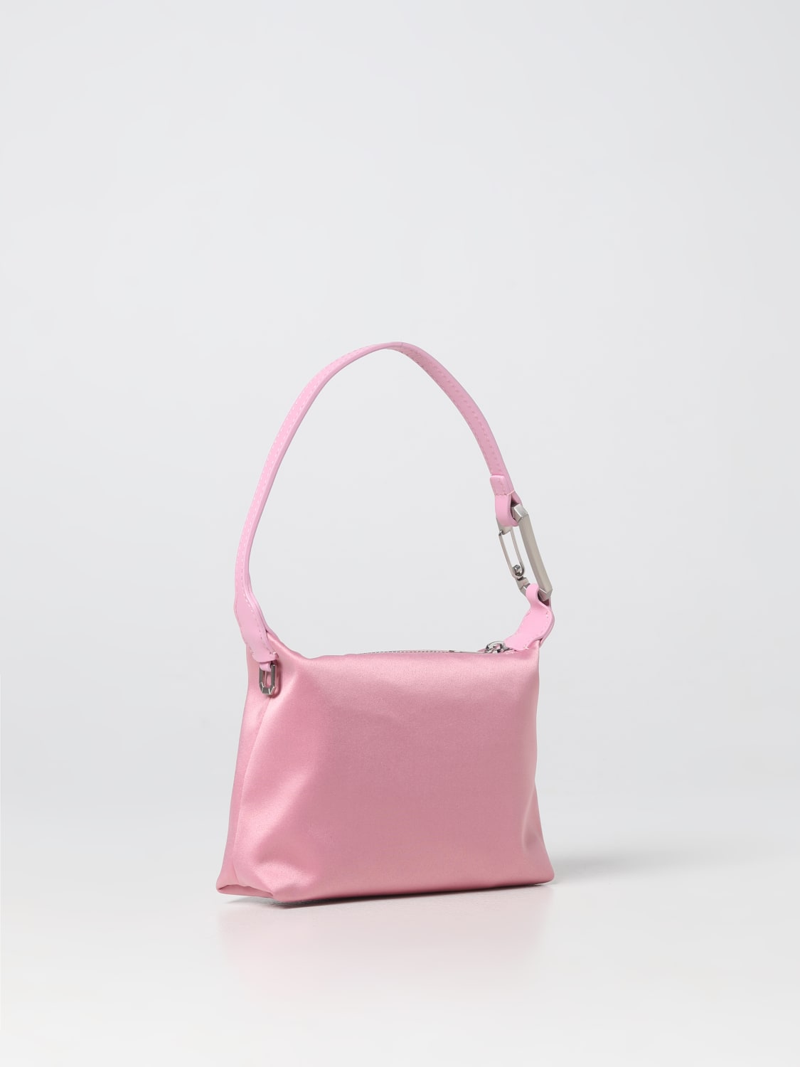 EERA BORSA MINI: Borsa Moon Eéra in raso e pelle, Rosa - Img 2