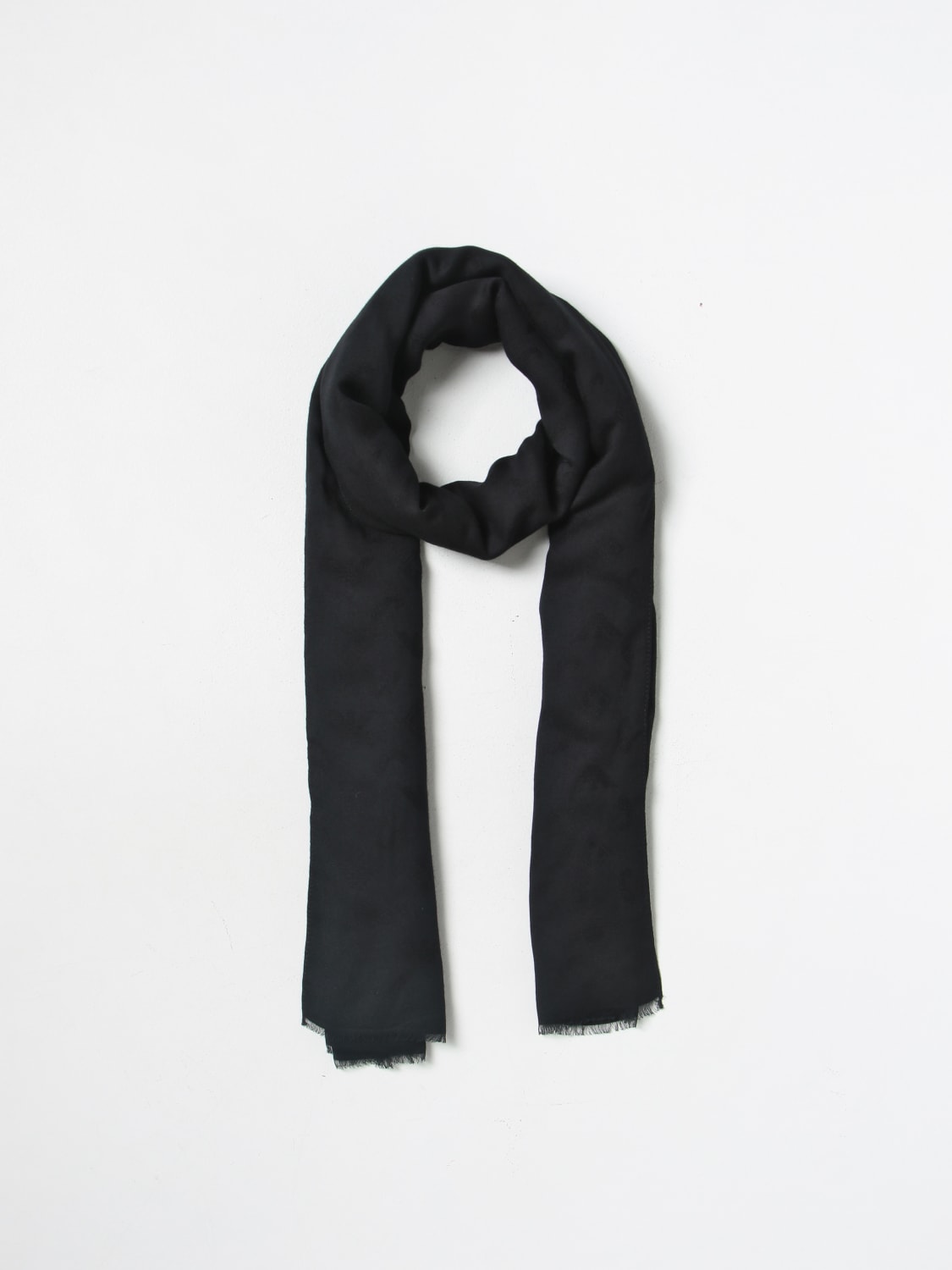 EMPORIO ARMANI SCARF: Emporio Armani scarf in viscose blend, Black - Img 2
