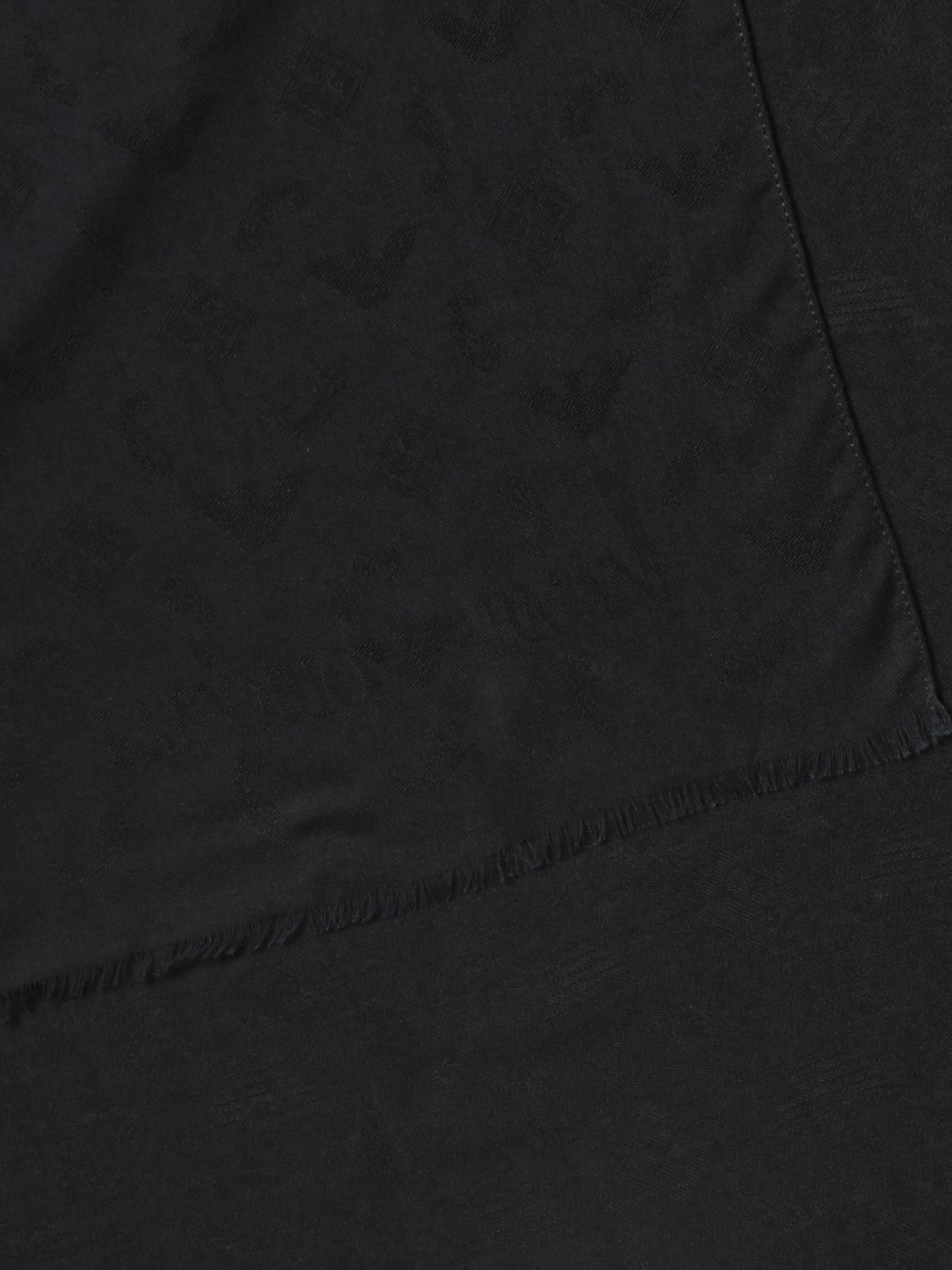 EMPORIO ARMANI SCARF: Emporio Armani scarf in viscose blend, Black - Img 3