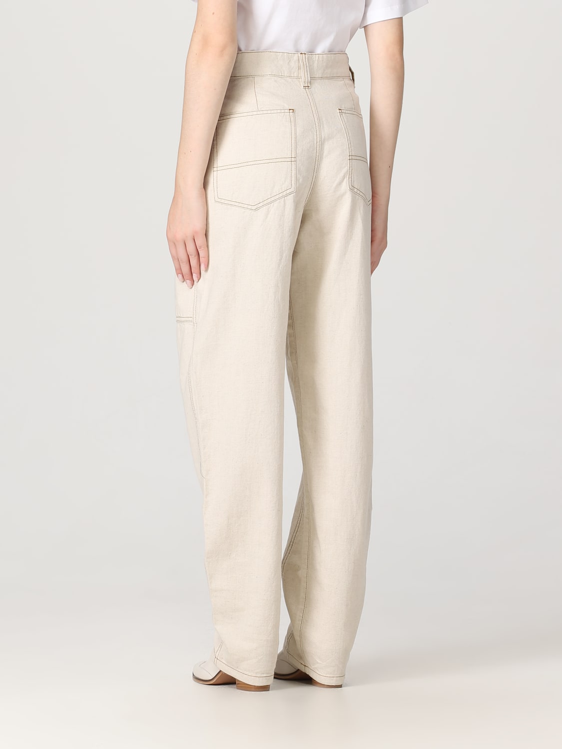 ISABEL MARANT JEANS: Isabel Marant jeans in denim, Beige - Img 3