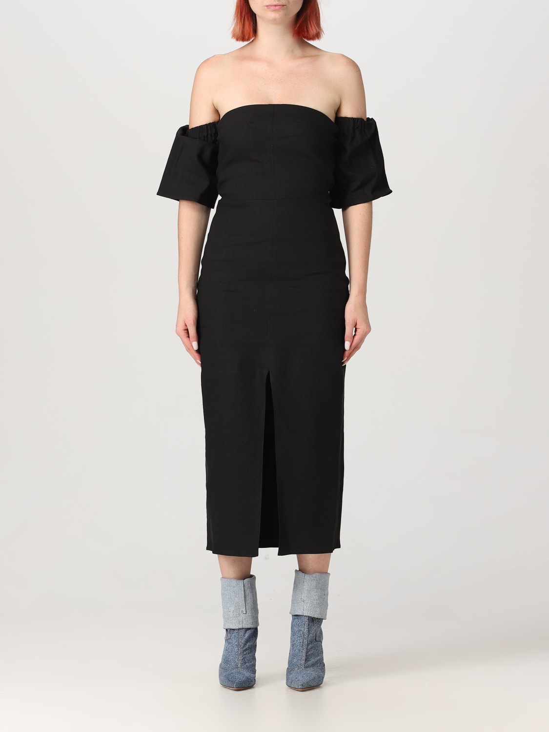 ISABEL MARANT DRESS: Isabel Marant dress in viscose blend, Black - Img 1