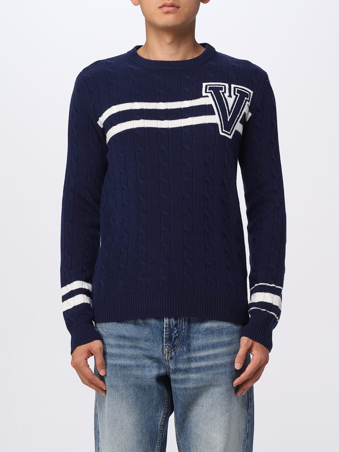 VALENTINO：セーター メンズ - ブルー | GIGLIO.COMオンラインの ...