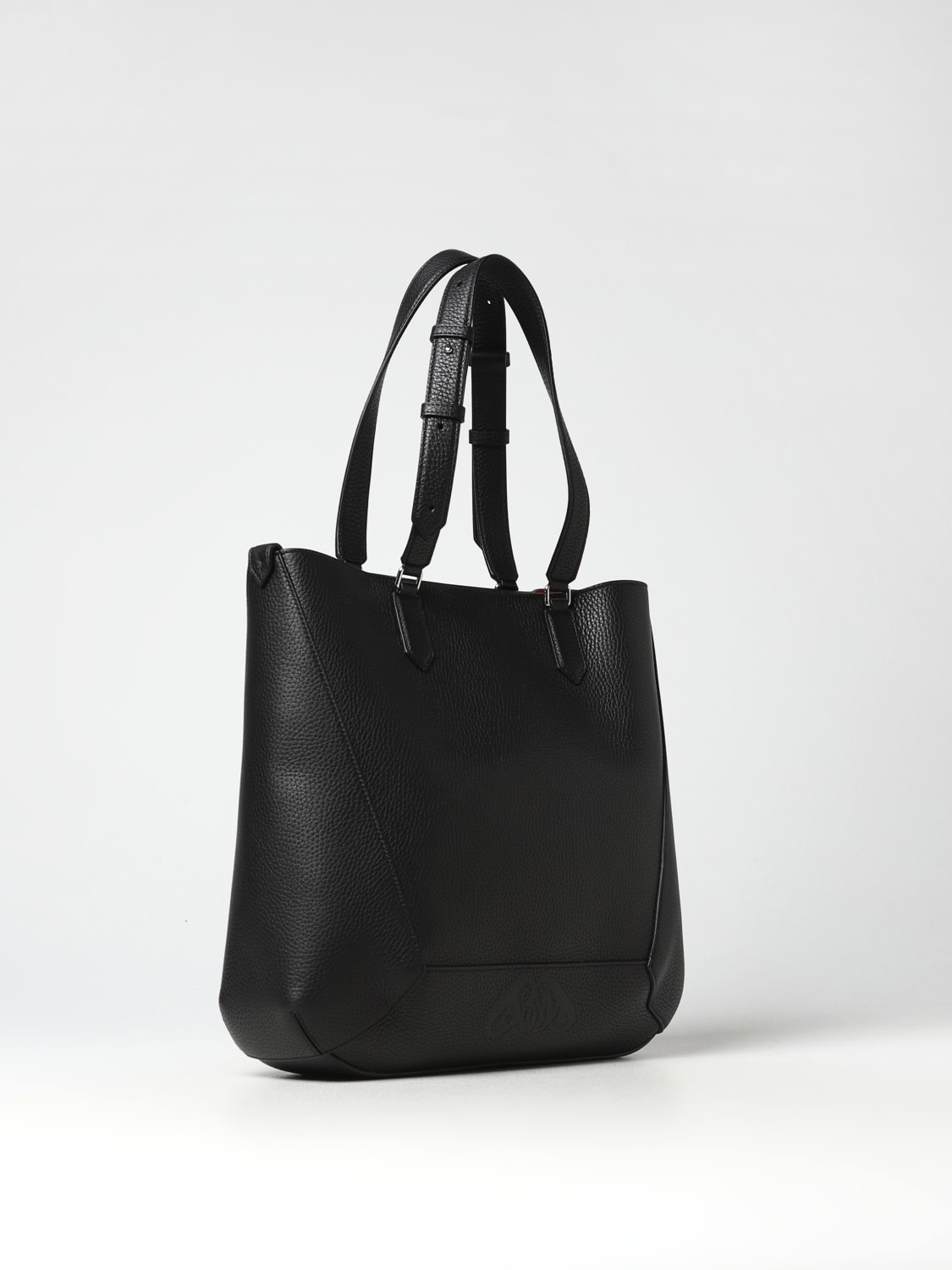 トートバッグ ALEXANDER MCQUEEN THE EDGE MEDIUM LEATHER TOTE BAG McQueen Outlet: The Edge bag in grained leather with logo