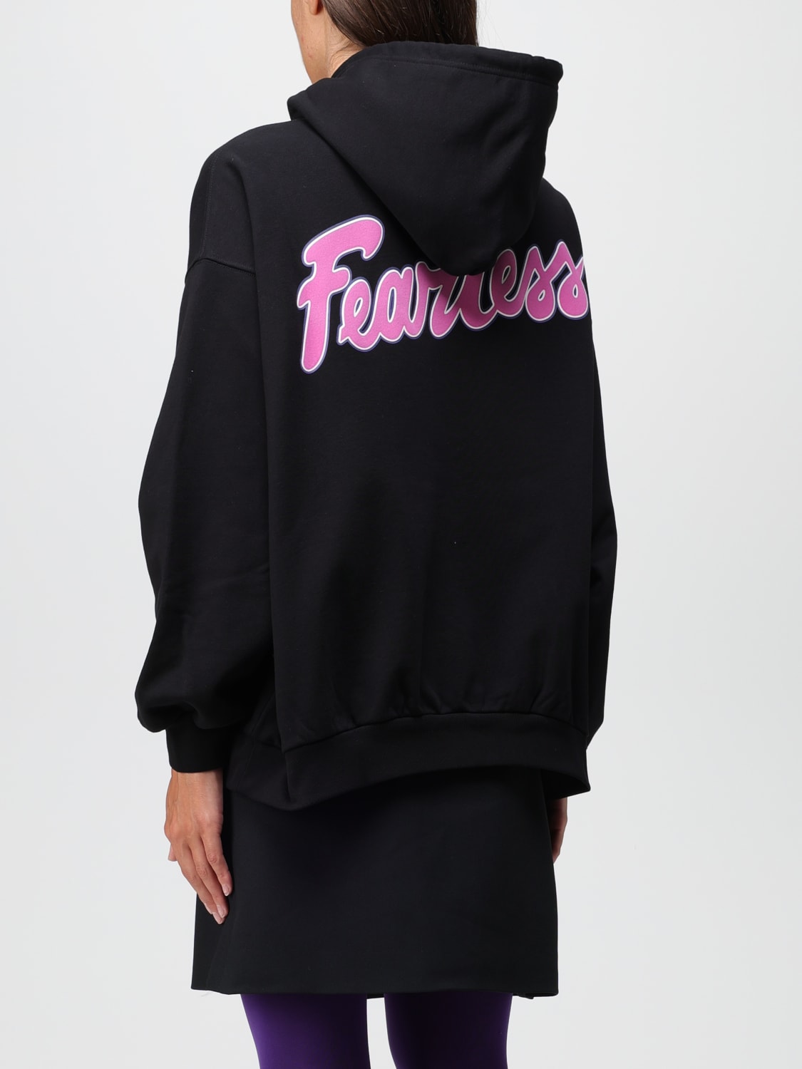 VERSACE SWEATSHIRT: Versace cotton sweatshirt with logo, Black - Img 3