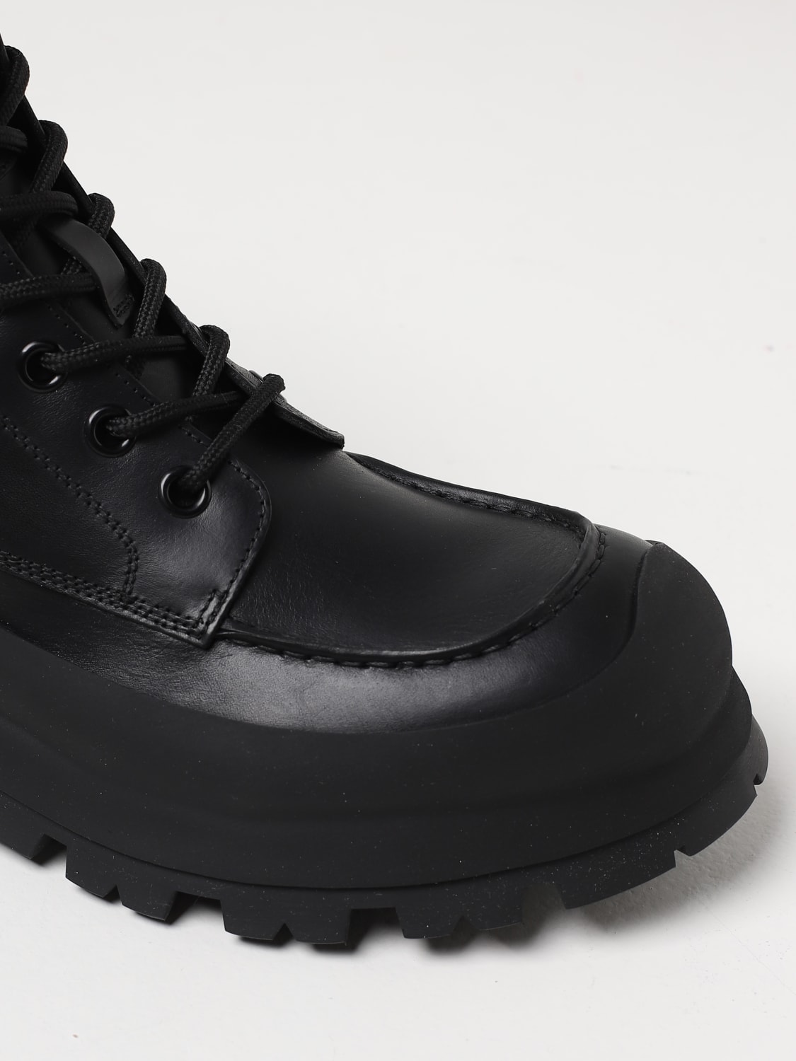 【Alexander McQueen】SHOE LEATHER◆797587WIFD7 MCQUEEN: Wander leather ankle boots - Black | McQueen boots