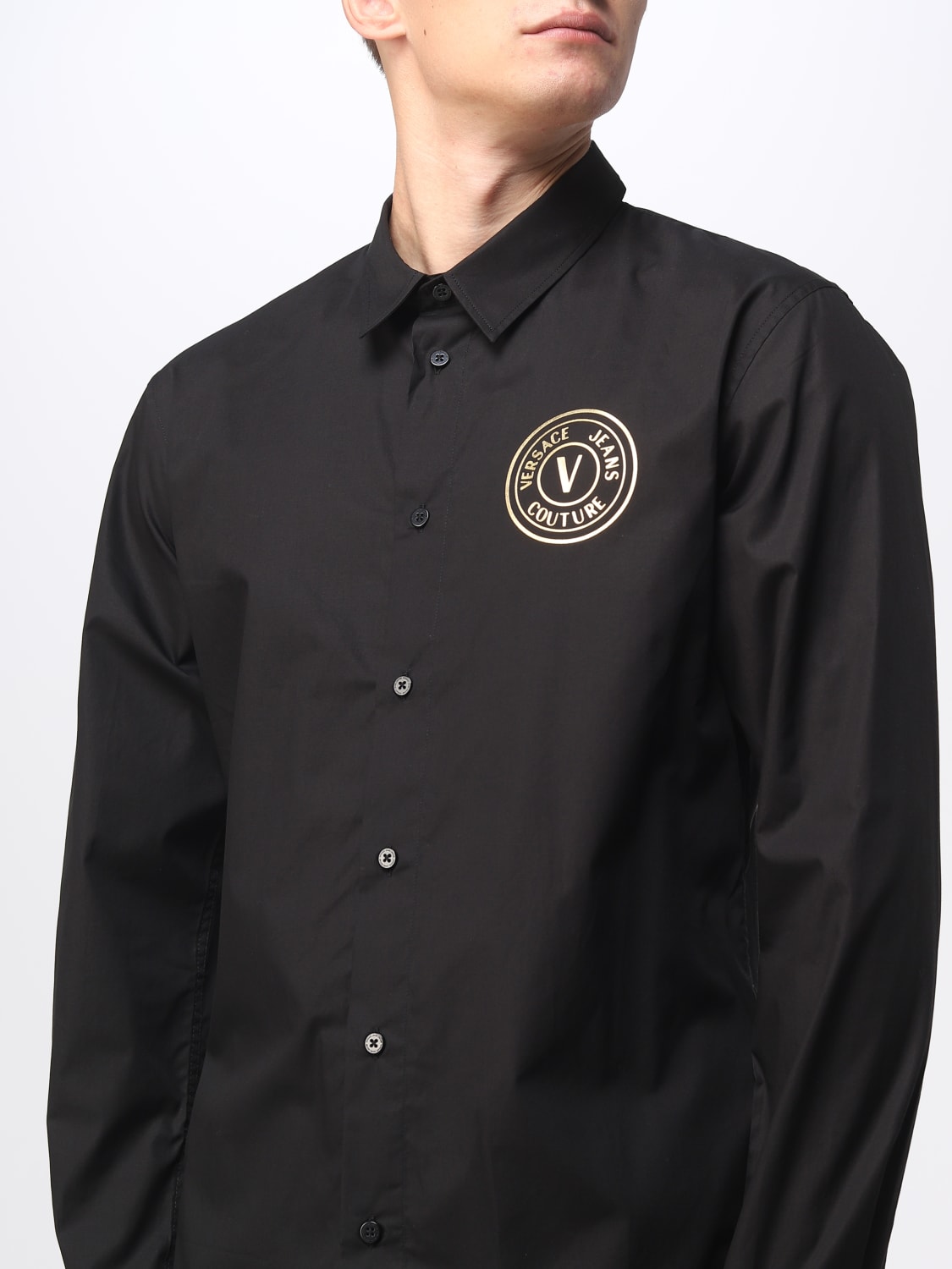 VERSACE JEANS COUTURE CAMISA: Camisa hombre Versace Jeans Couture, Negro - Img 3