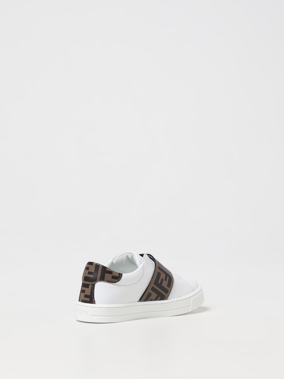 Kids Fendi Striped shops Leather Logo Sneakers