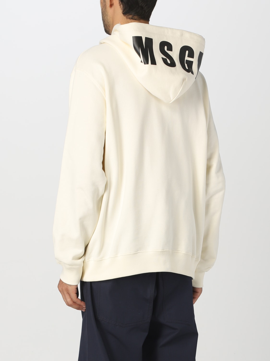 MSGM SWEATSHIRT: Pullover herren MSGM, Weiss 1 - Img 3