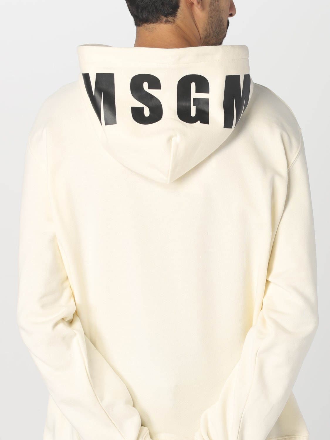 MSGM SWEATSHIRT: Pullover herren MSGM, Weiss 1 - Img 4