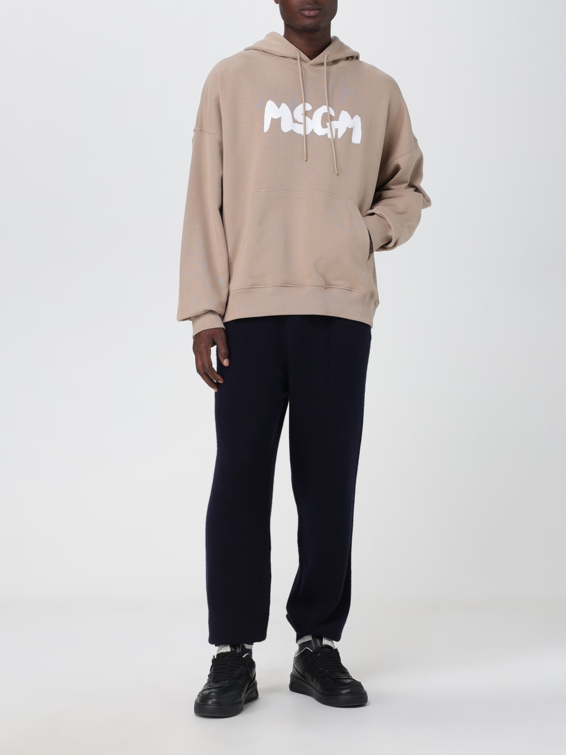 MSGM - ロゴスウェット - MSGM MENS LOGO SWEAT - BLACK