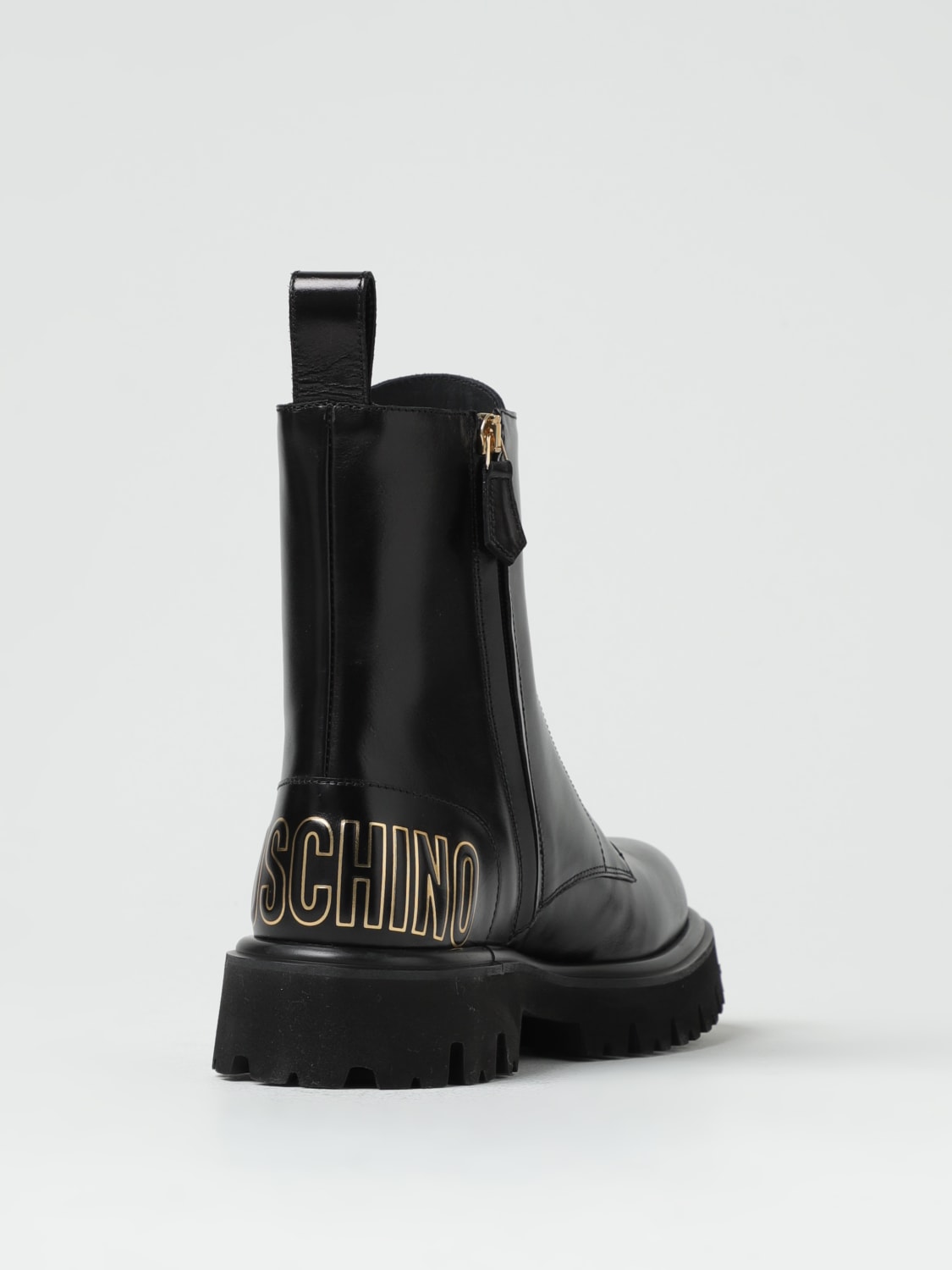 Moschino Couture leather ankle boots with zip