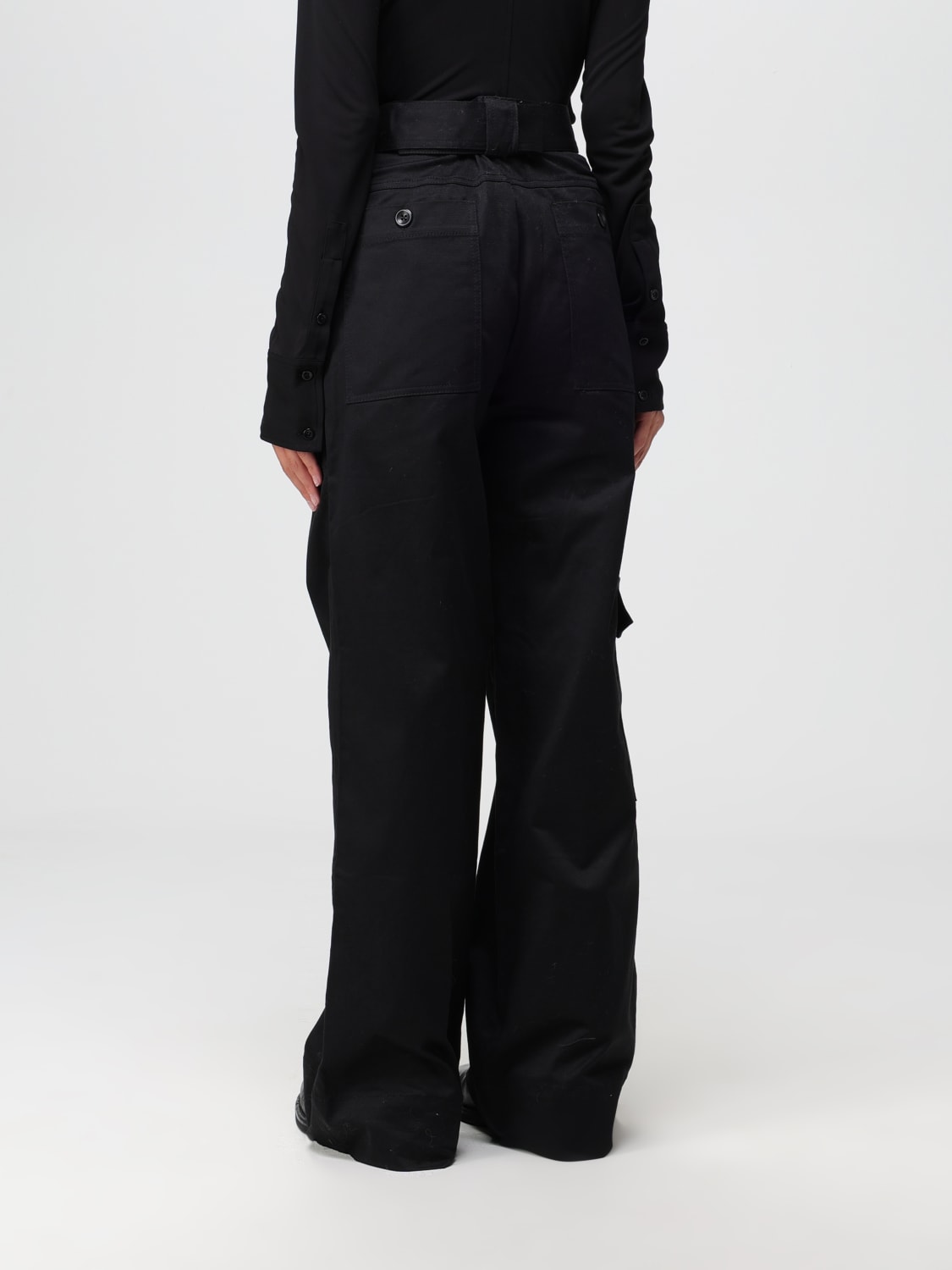 PROENZA SCHOULER PANTALONE: Pantalone Proenza Schouler in cotone stretch, Nero - Img 3