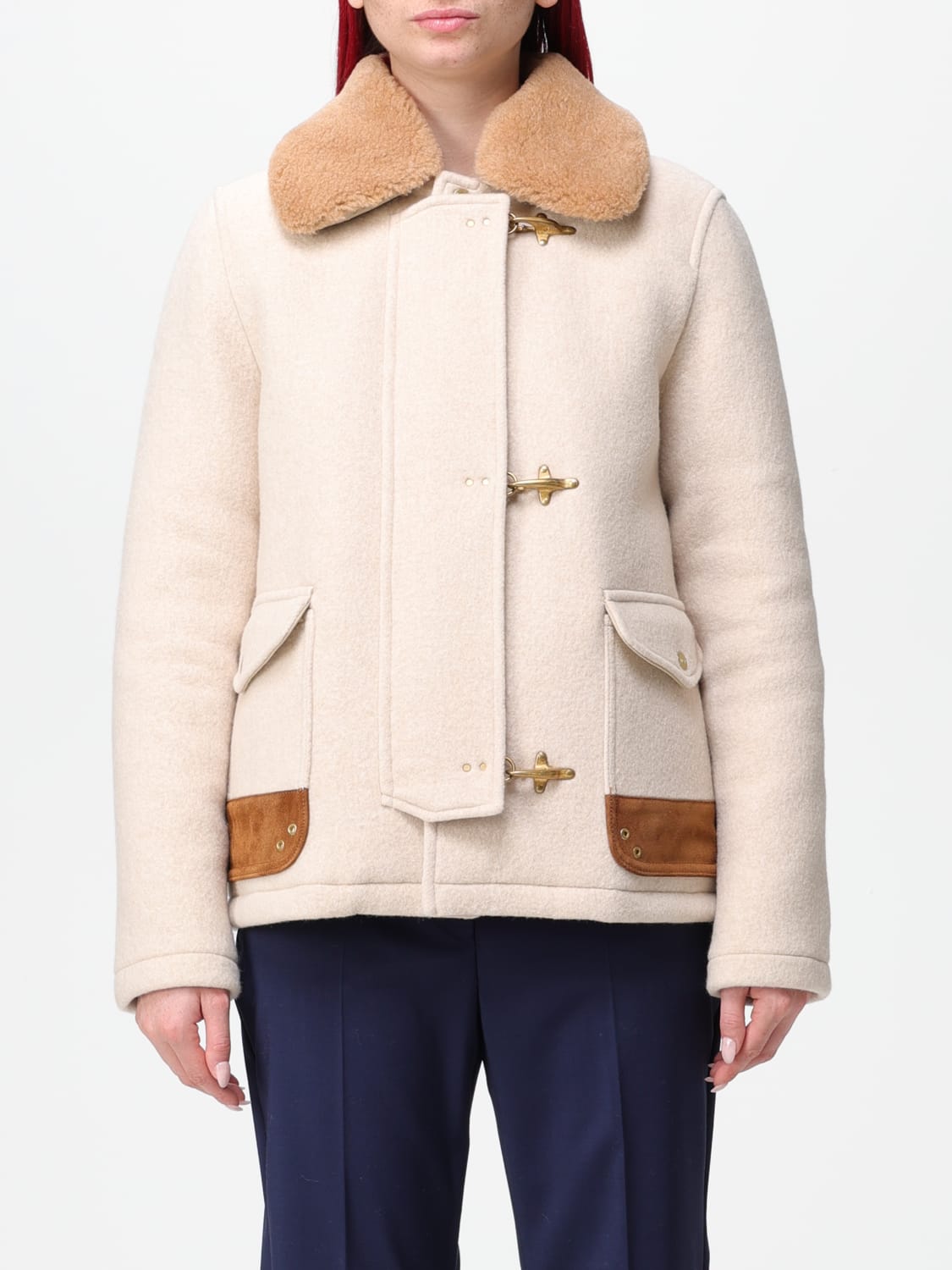 Fay Outlet: Jacket woman - Cream | Fay jacket NAW12474740VOB