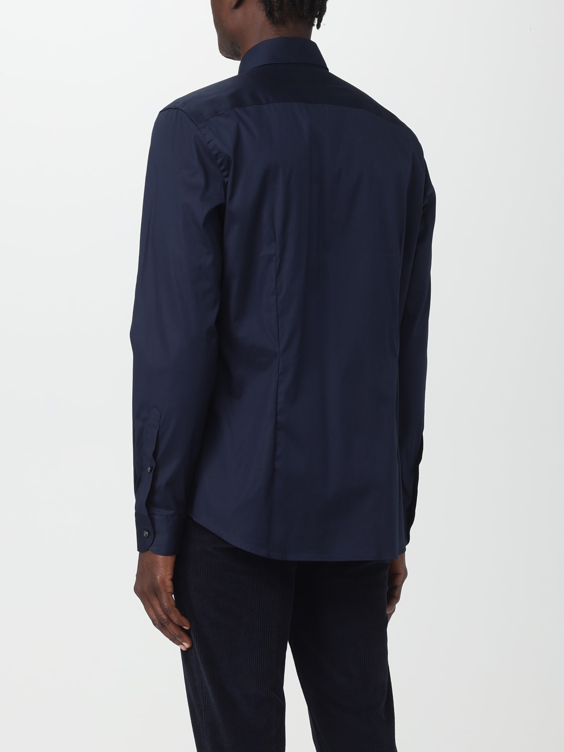 FAY CAMICIA: Camicia Fay in cotone con logo, Blue Navy - Img 2