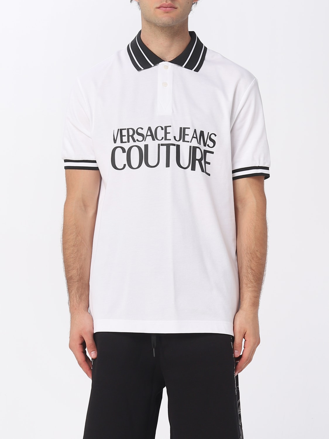 VERSACE JEANS COUTURE POLO: Polo hombre Versace Jeans Couture, Blanco - Img 1