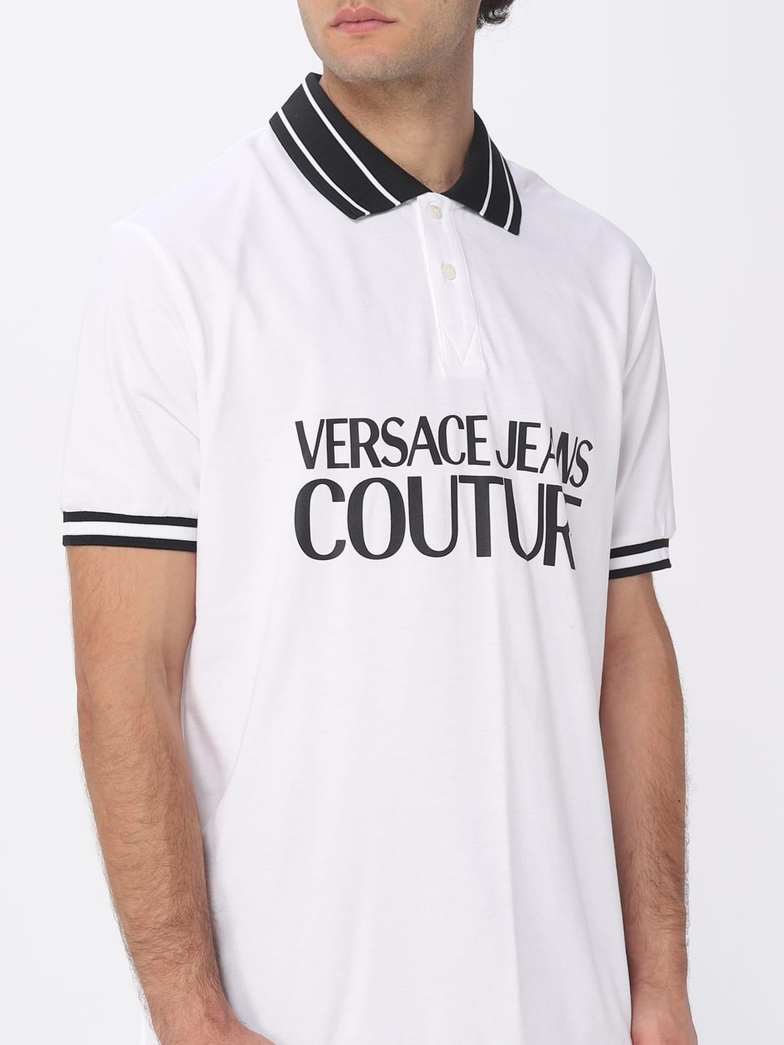 VERSACE JEANS COUTURE POLO: Polo hombre Versace Jeans Couture, Blanco - Img 3