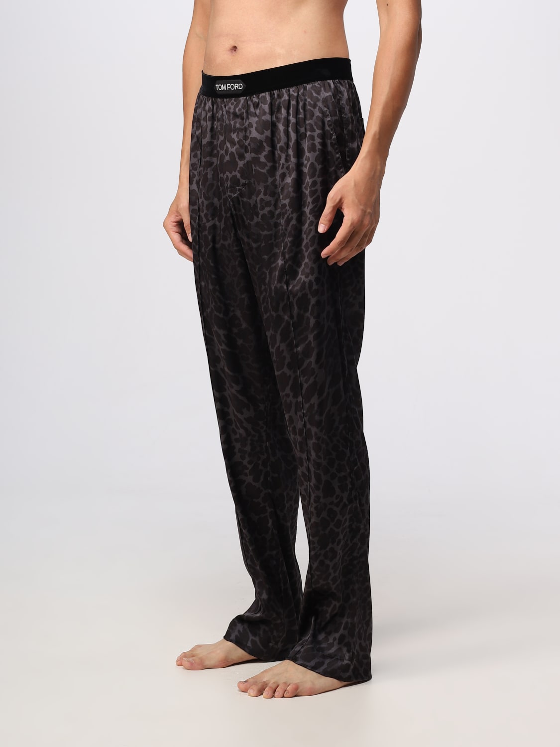 Tom Ford Outlet pajamas in printed silk Blue Tom Ford pajamas T4H201310 online at GIGLIO.COM