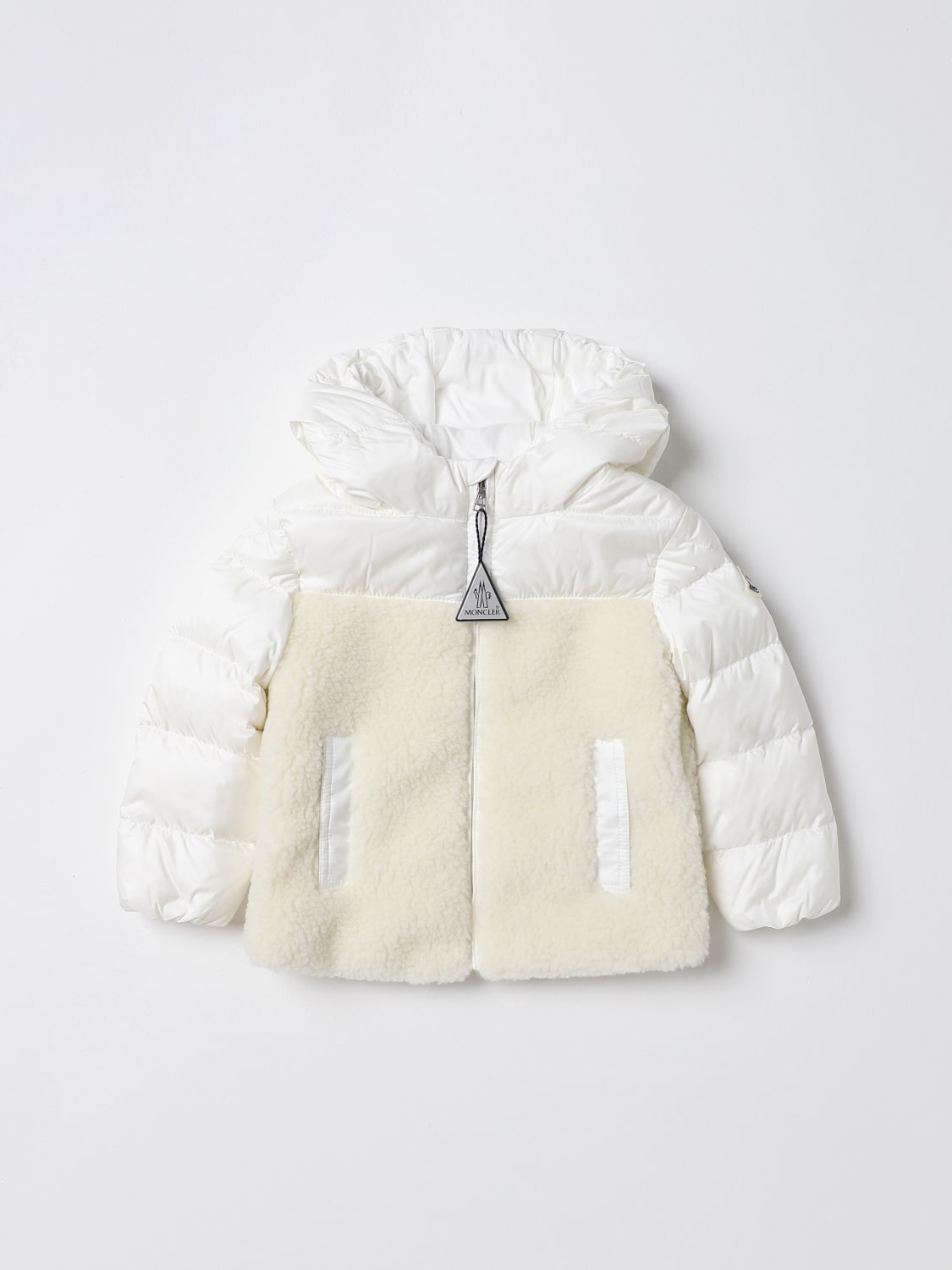 MONCLER JACKE: Jacke kinder Moncler, Cream - Img 1