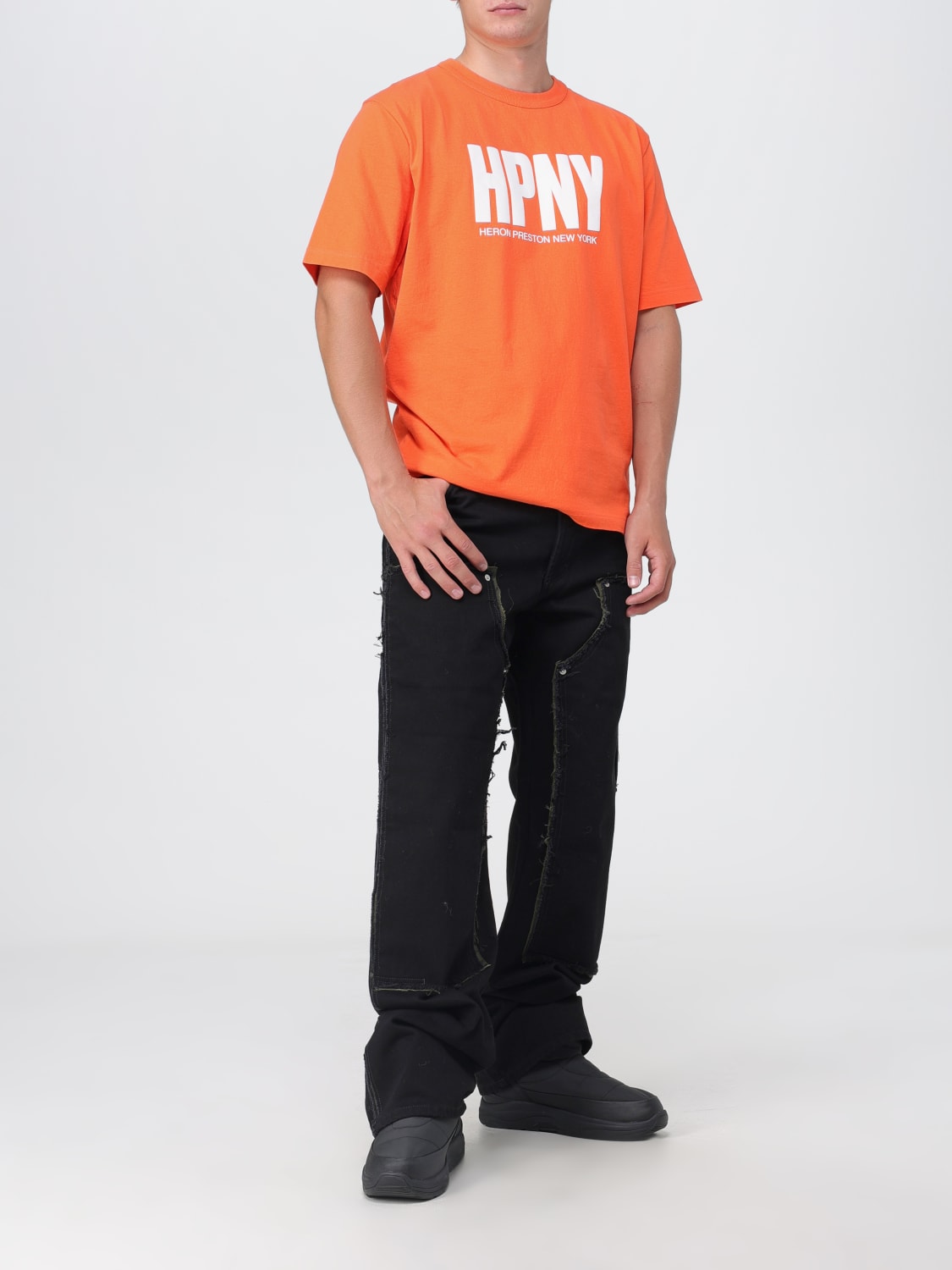 HERON PRESTON T恤: T恤 男士 Heron Preston, 橙色 - Img 2