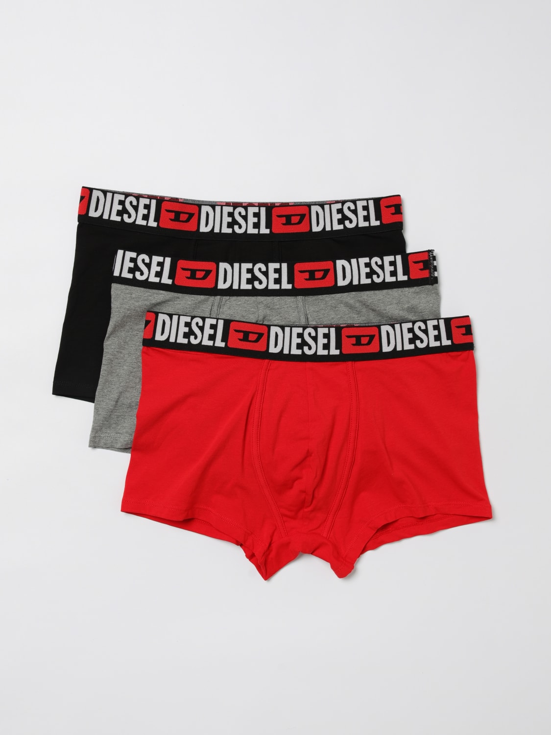DIESEL INTIMO: Set 3 boxer Diesel in cotone stretch, Blue Navy - Img 1