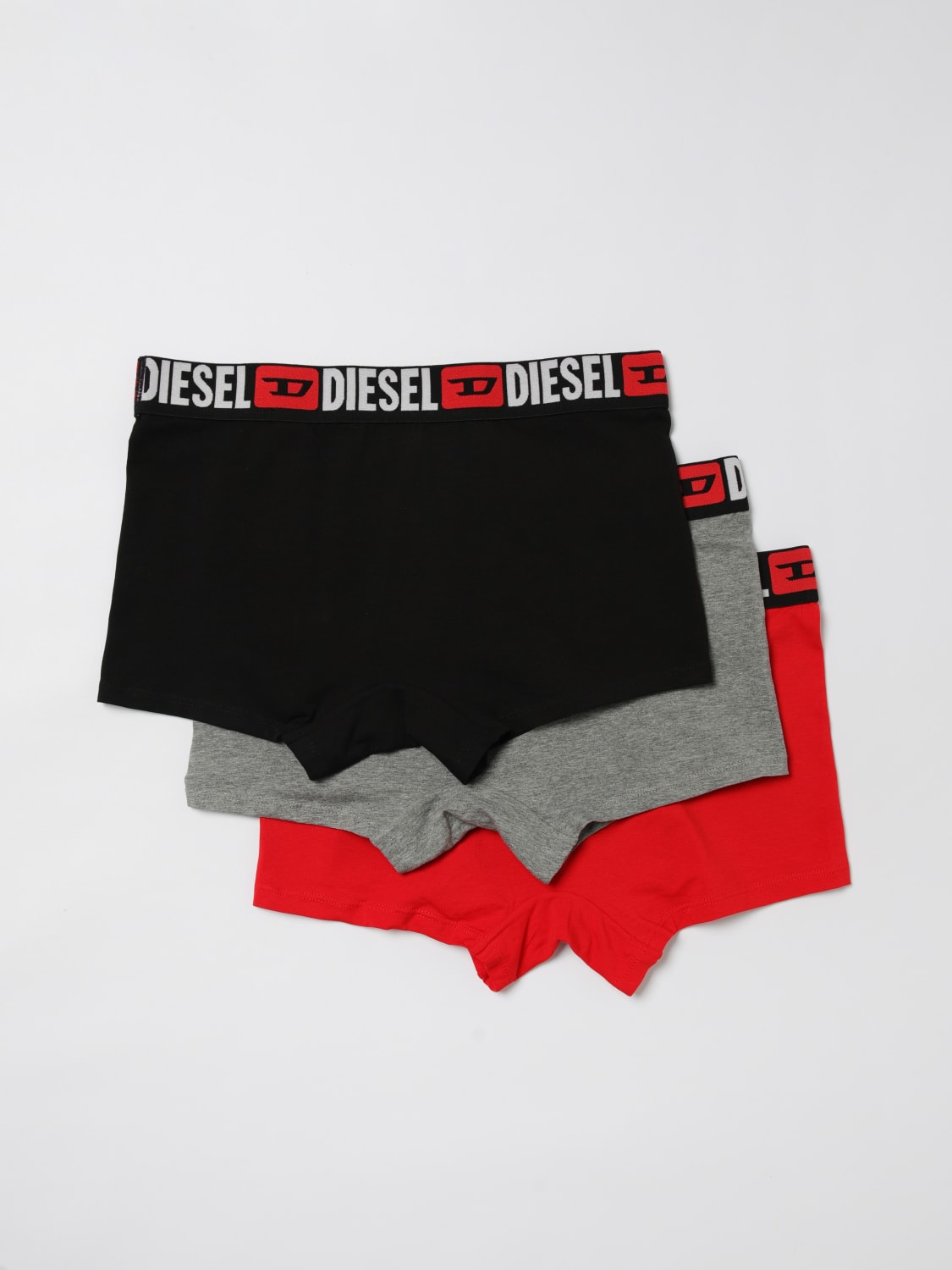 DIESEL INTIMO: Set 3 boxer Diesel in cotone stretch, Blue Navy - Img 2