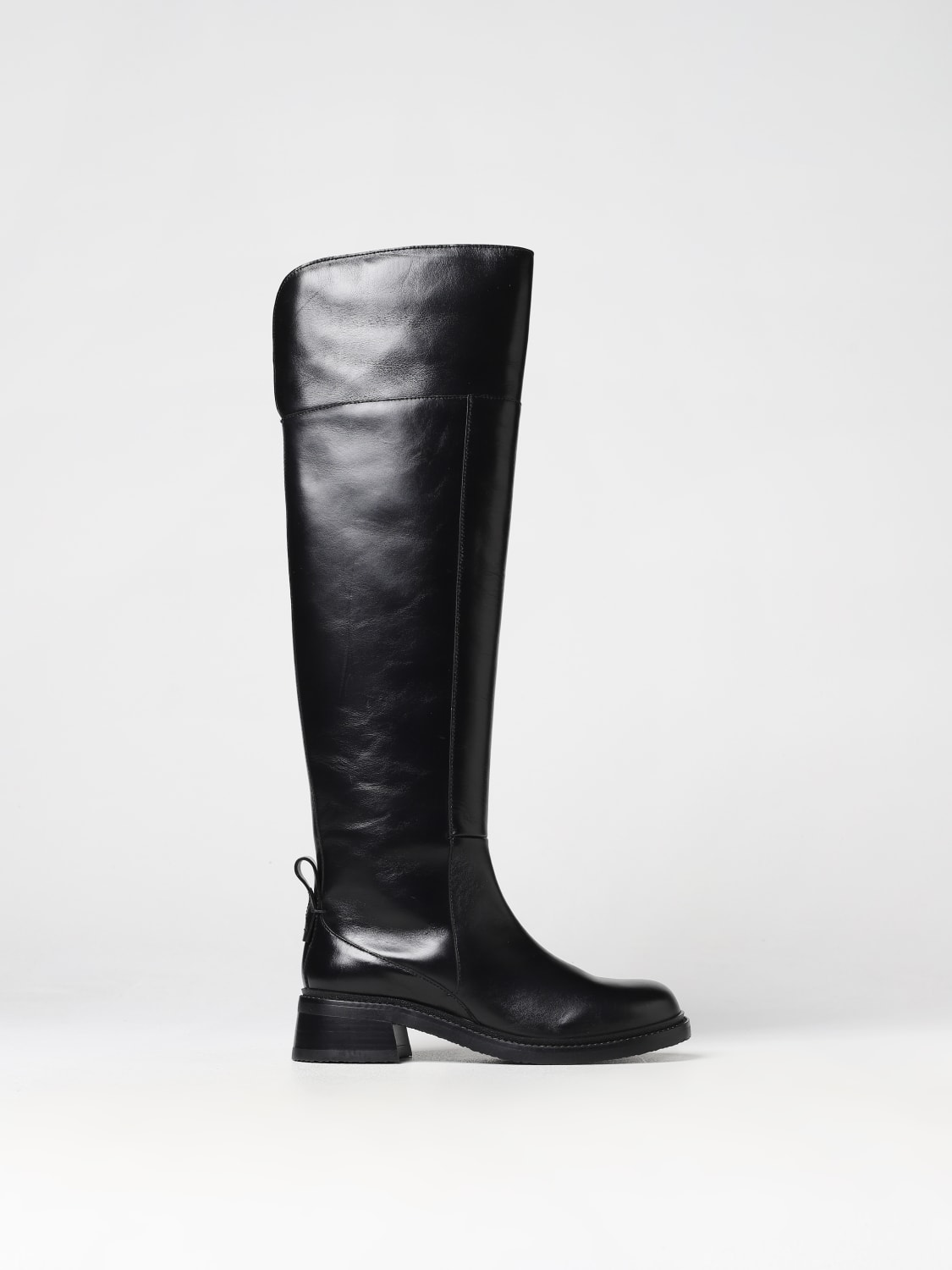 SEE BY CHLOÉ BOOTS: See by Chloé Bonni boots in leather with zip, Black - Img 1