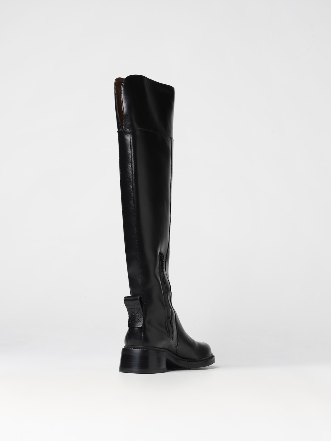 SEE BY CHLOÉ BOOTS: See by Chloé Bonni boots in leather with zip, Black - Img 3