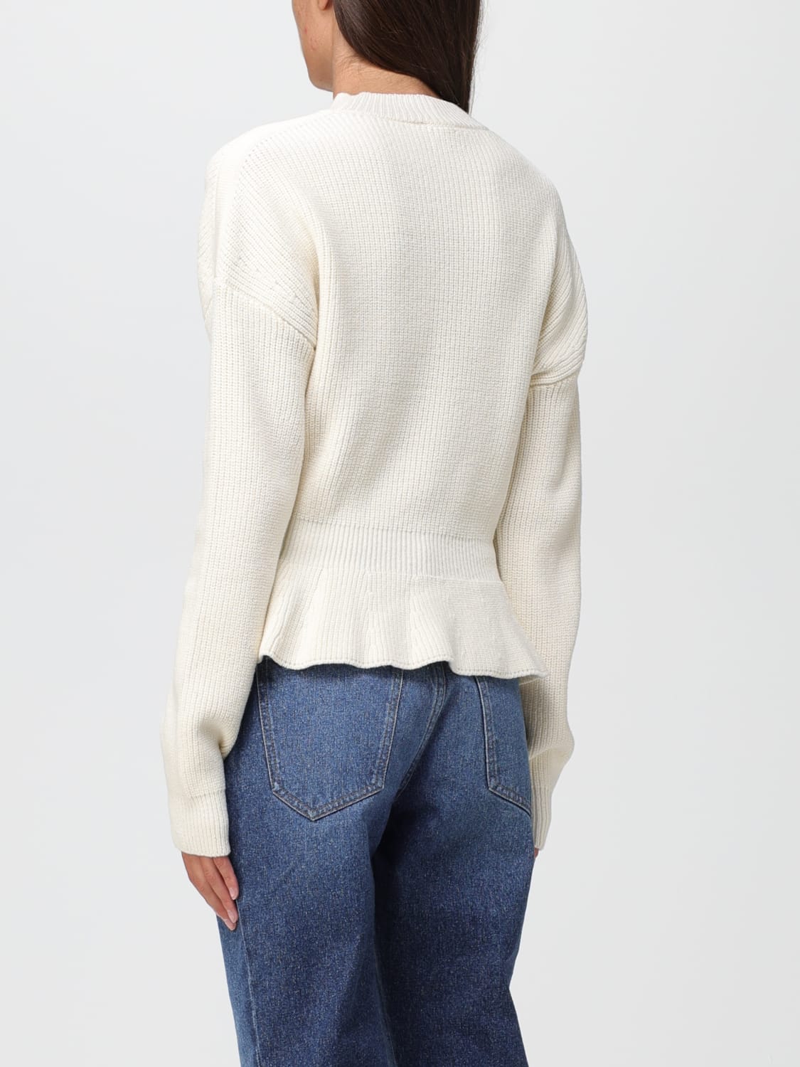 CHLOÉ SWEATER: Chloé sweater in English ribbed wool, White - Img 3