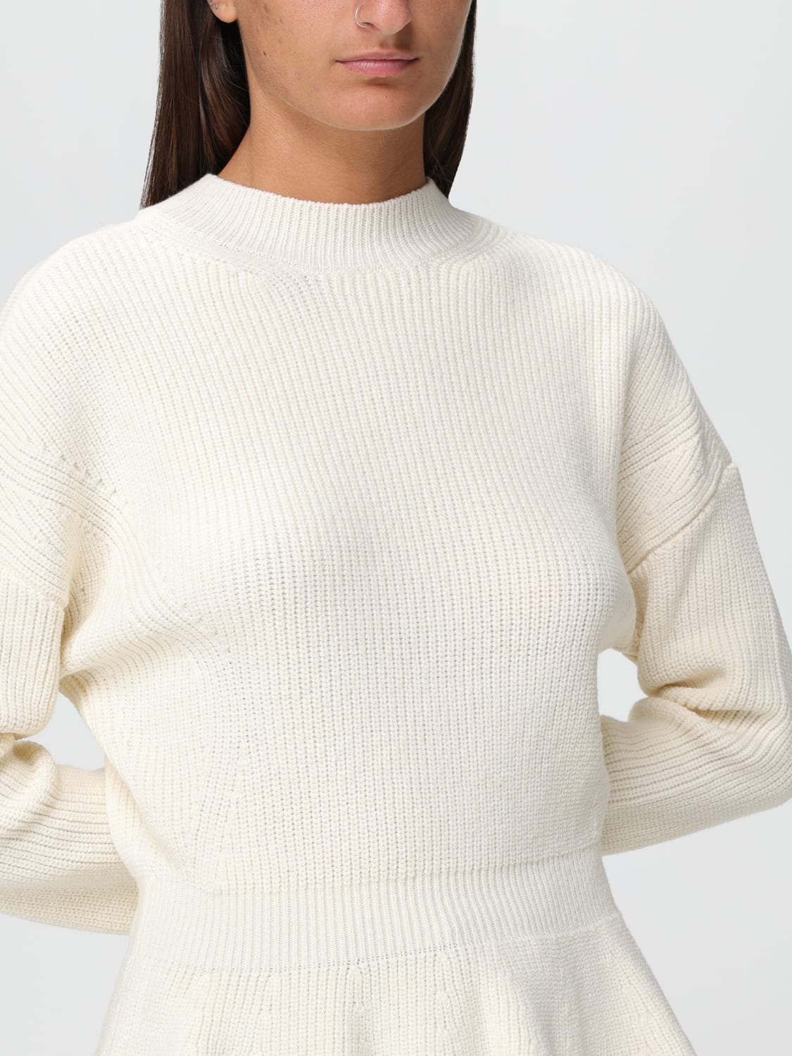 CHLOÉ SWEATER: Chloé sweater in English ribbed wool, White - Img 5